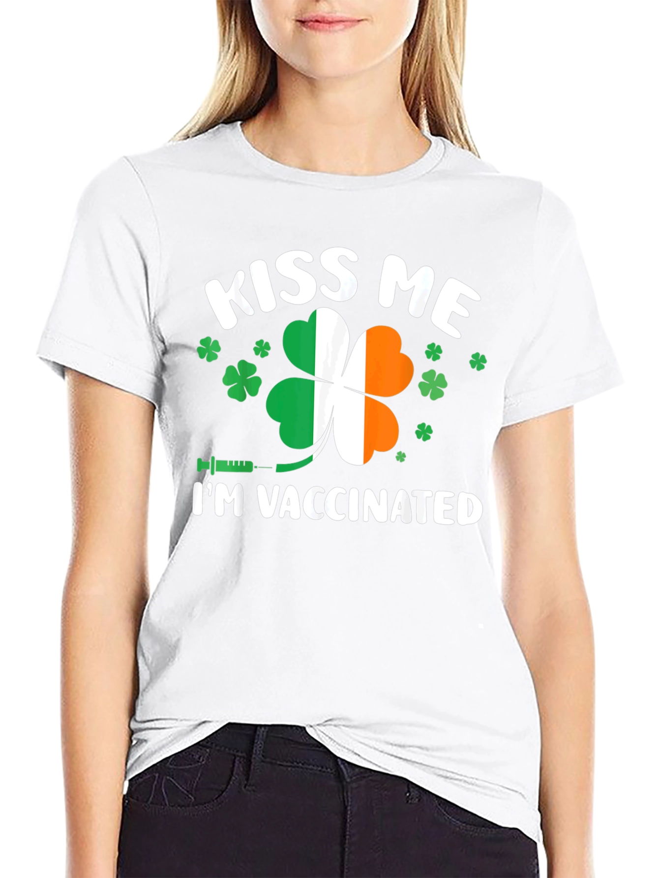 Kiss Me Im Vaccinated T-Shirt St. Patricks Day