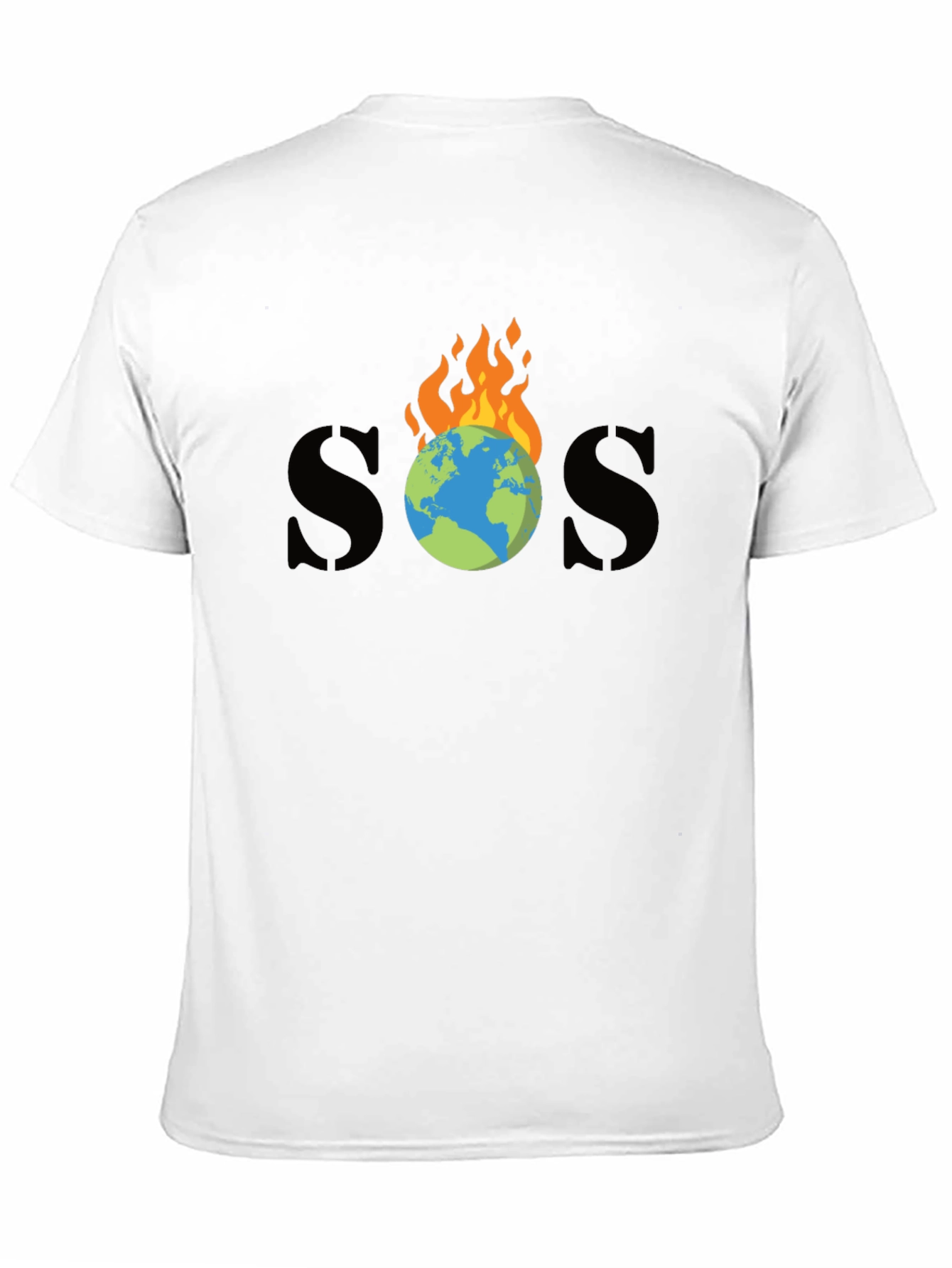 SOS Burning Earth Graphic Tee - Save Our Planet