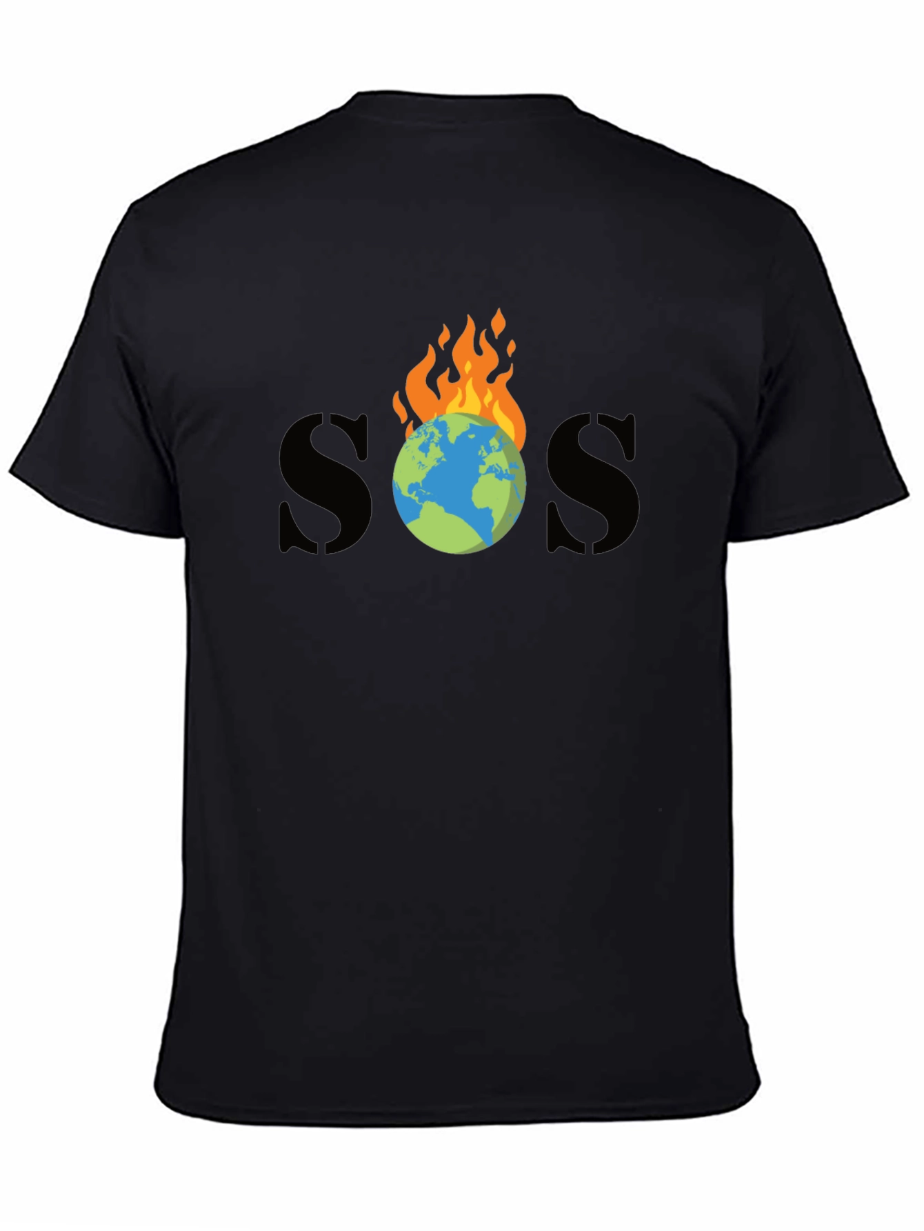 SOS Burning Earth Graphic Tee - Save Our Planet