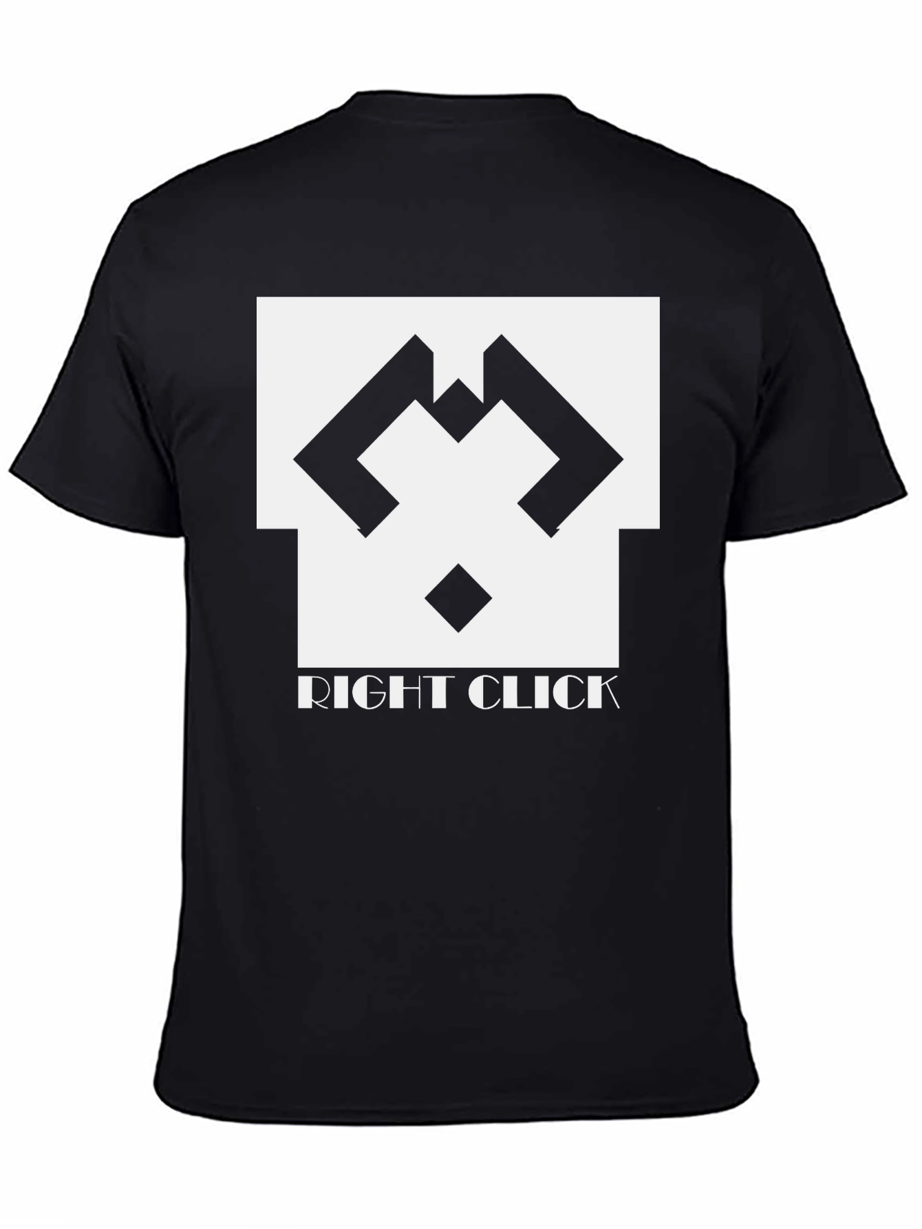 Right Click Black Graphic Tee - Modern Tech Style