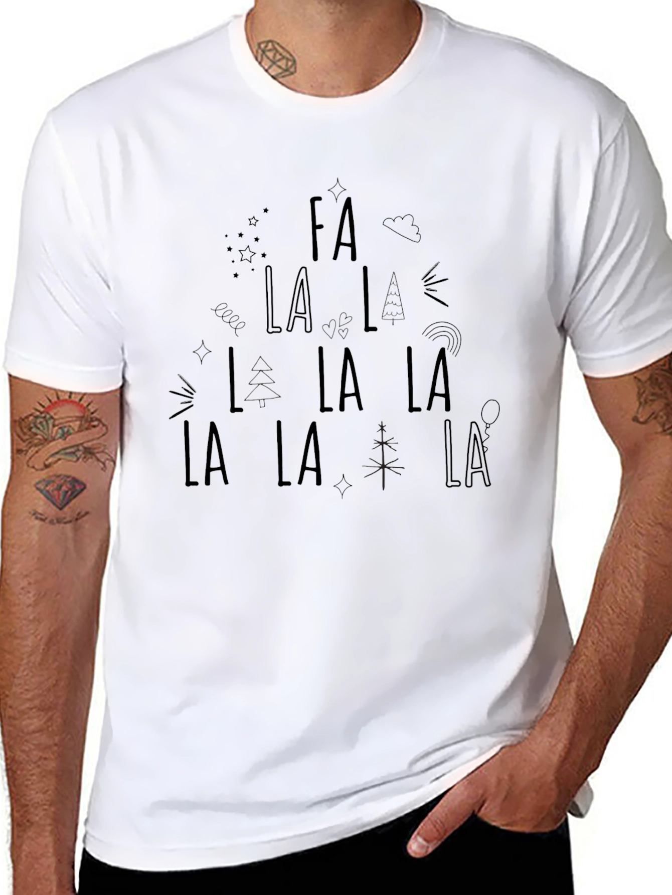 Fa La La Christmas Holiday Graphic Tee