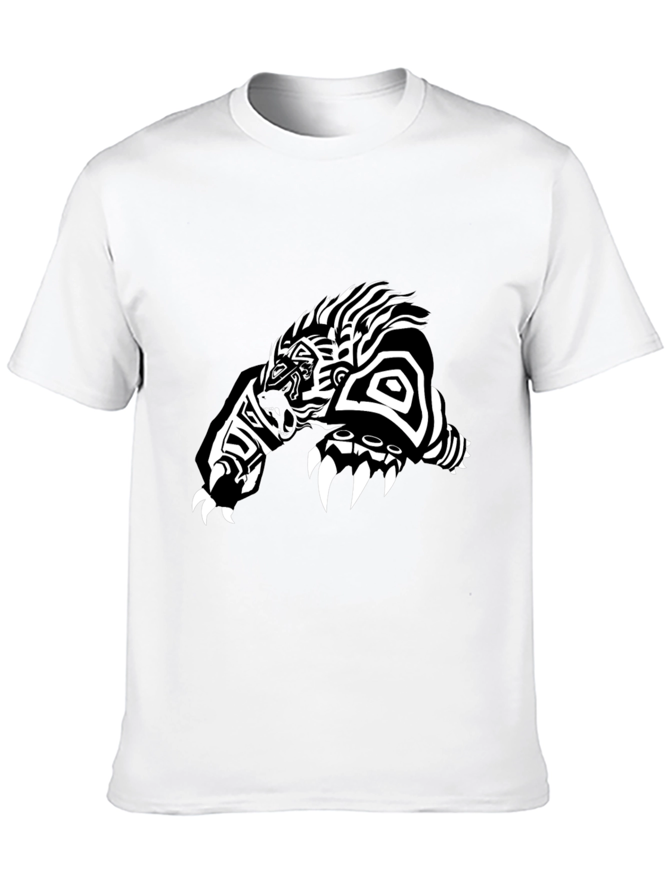 Tribal Bear Graphic Tee - Black