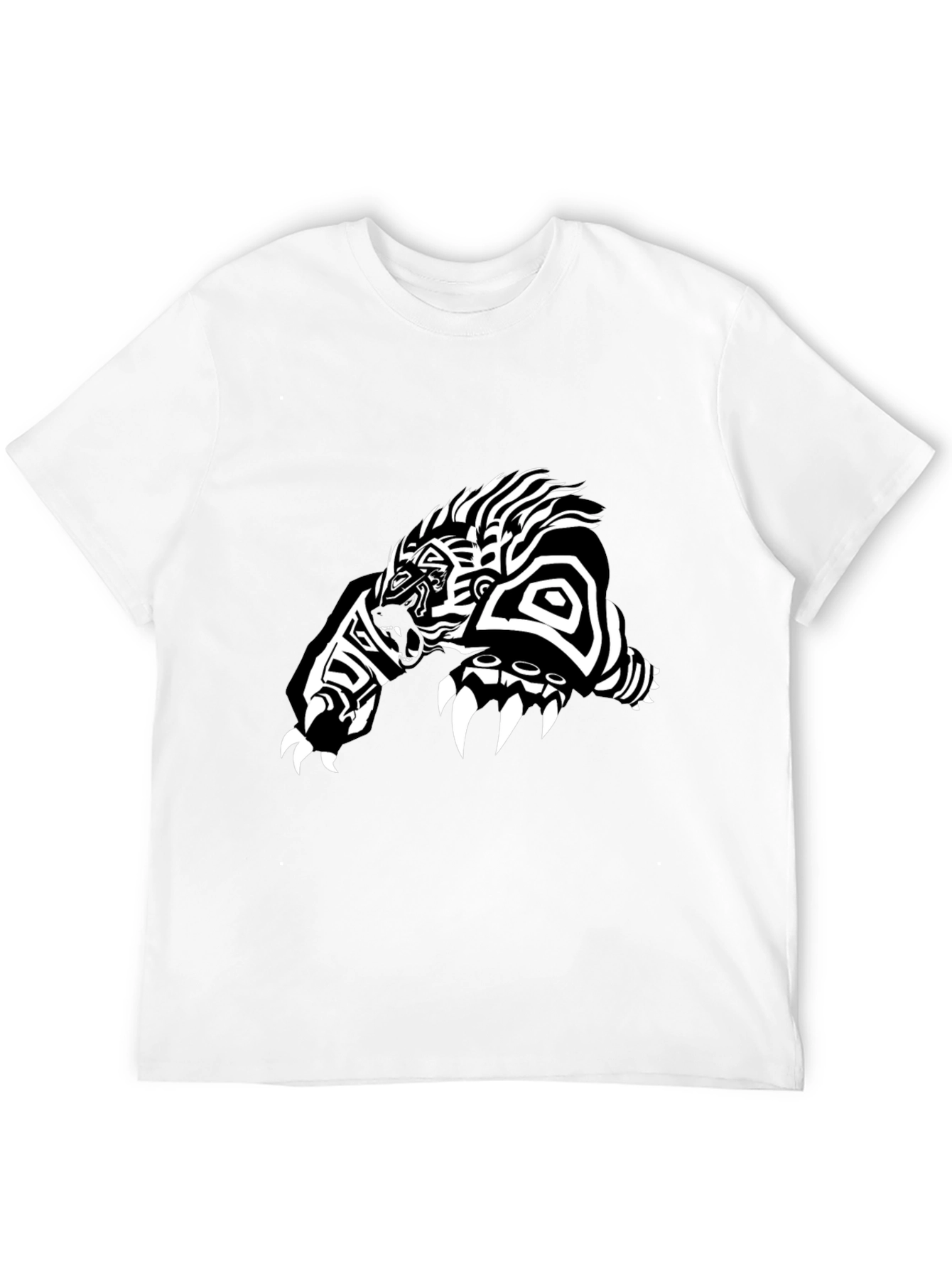 Tribal Bear Graphic Tee - Black