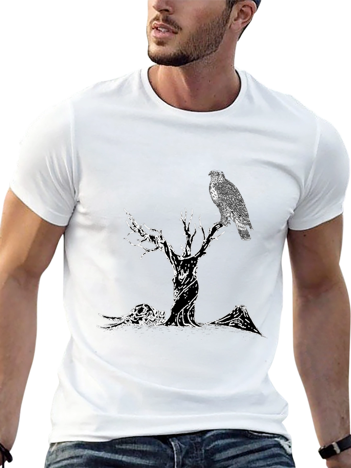 Raven Tree Graphic Tee - Black