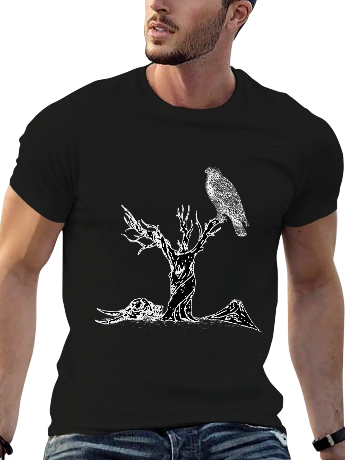 Raven Tree Graphic Tee - Black
