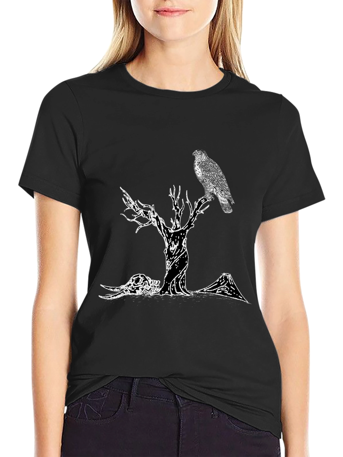 Raven Tree Graphic Tee - Black