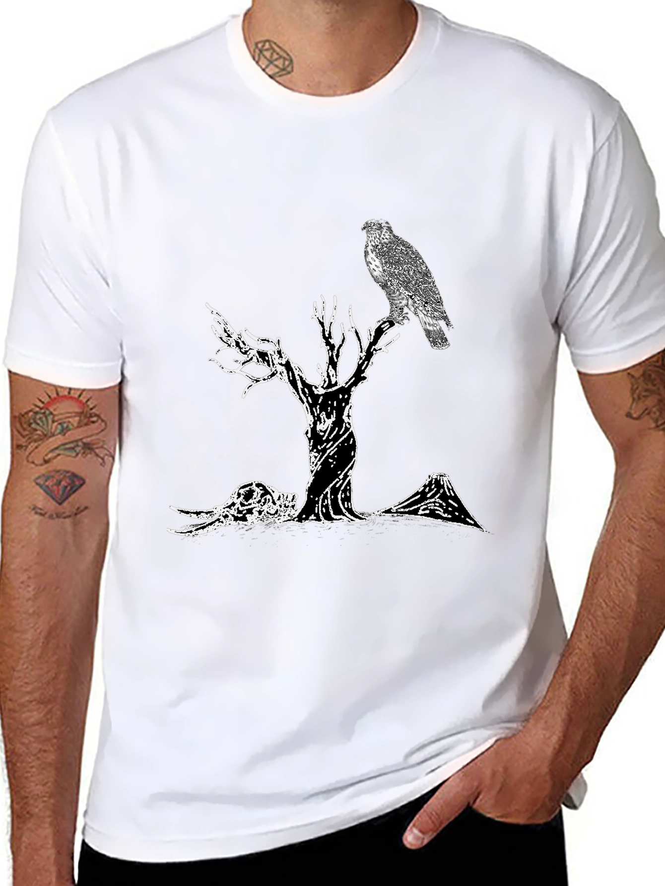 Raven Tree Graphic Tee - Black
