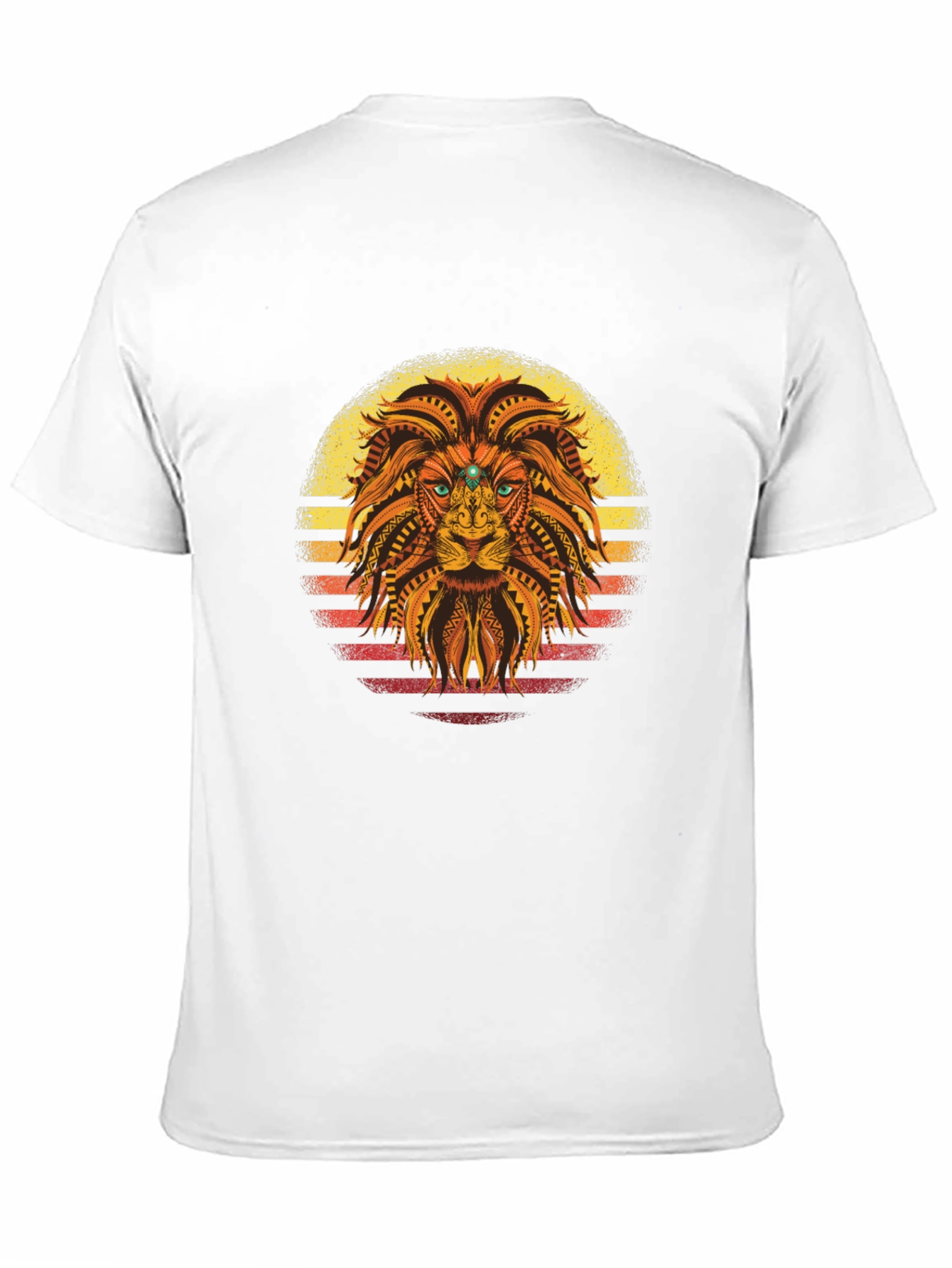 Lion Sunset Graphic Tee - Unique Tribal Design