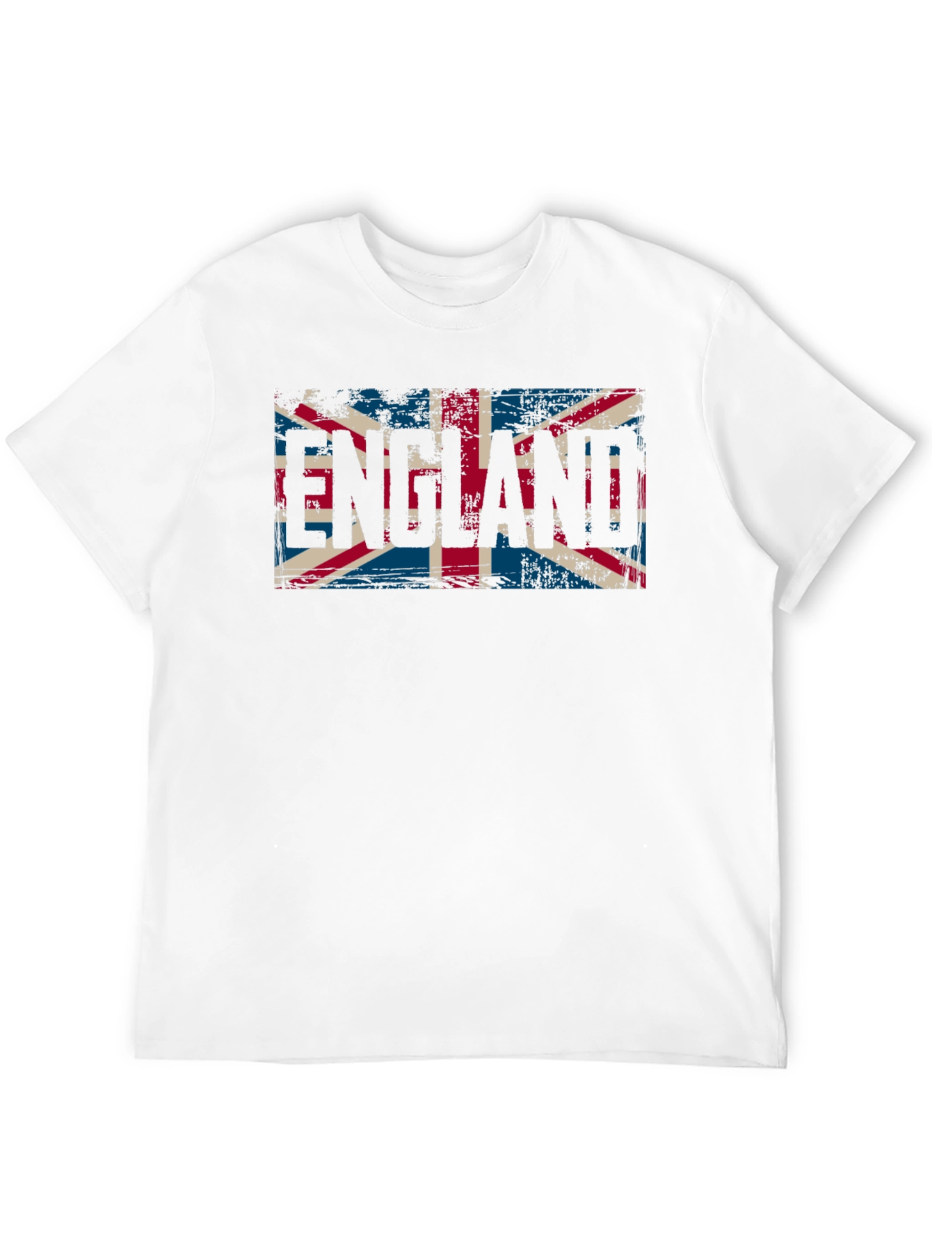 England Flag Graphic Tee - Black Cotton T-Shirt