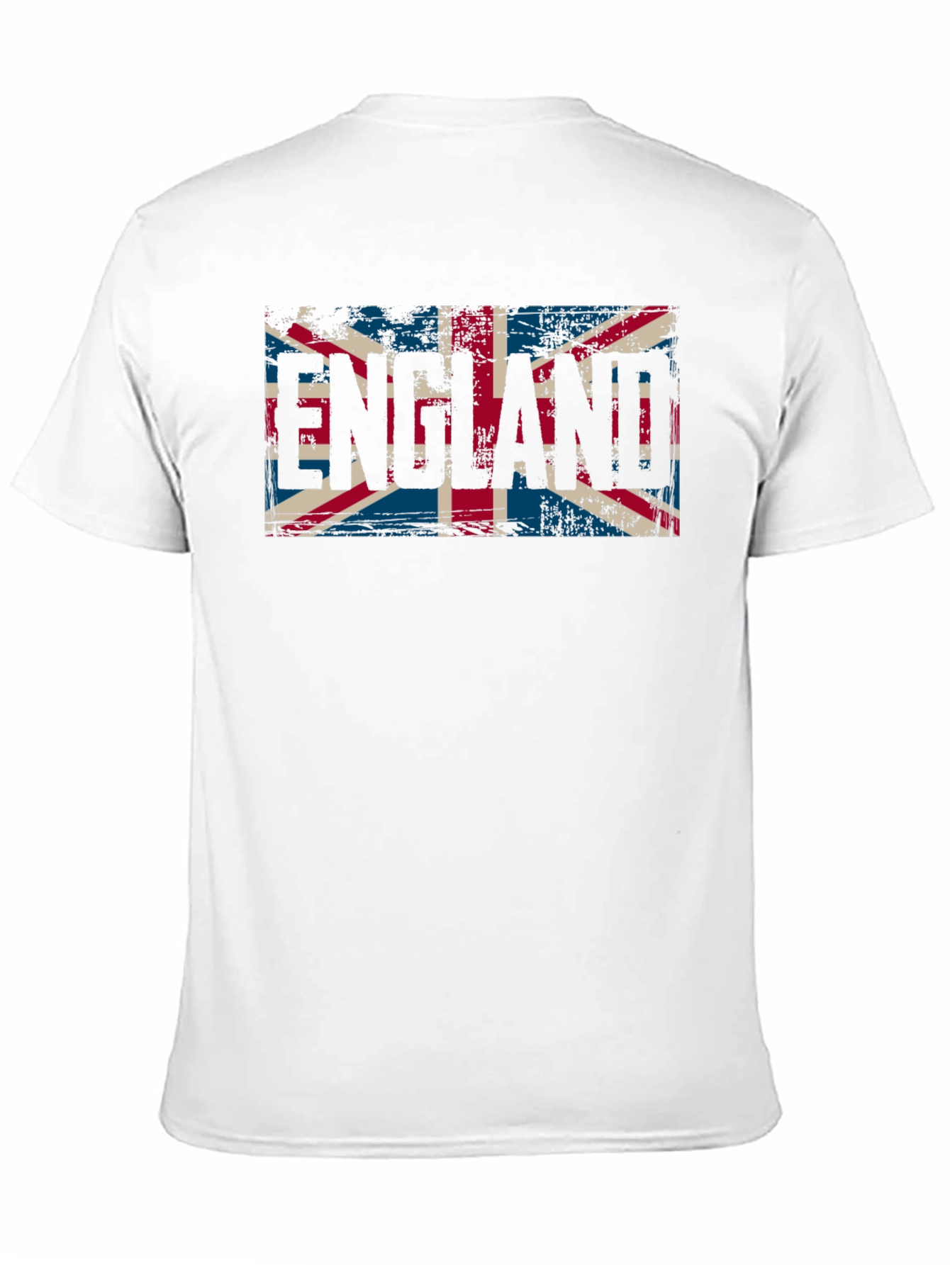England Flag Graphic Tee - Black Cotton T-Shirt