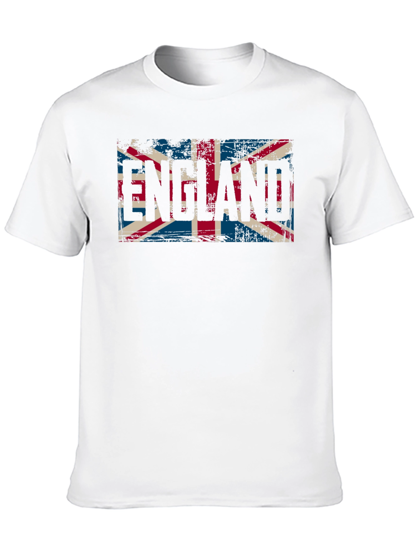England Flag Graphic Tee - Black Cotton T-Shirt