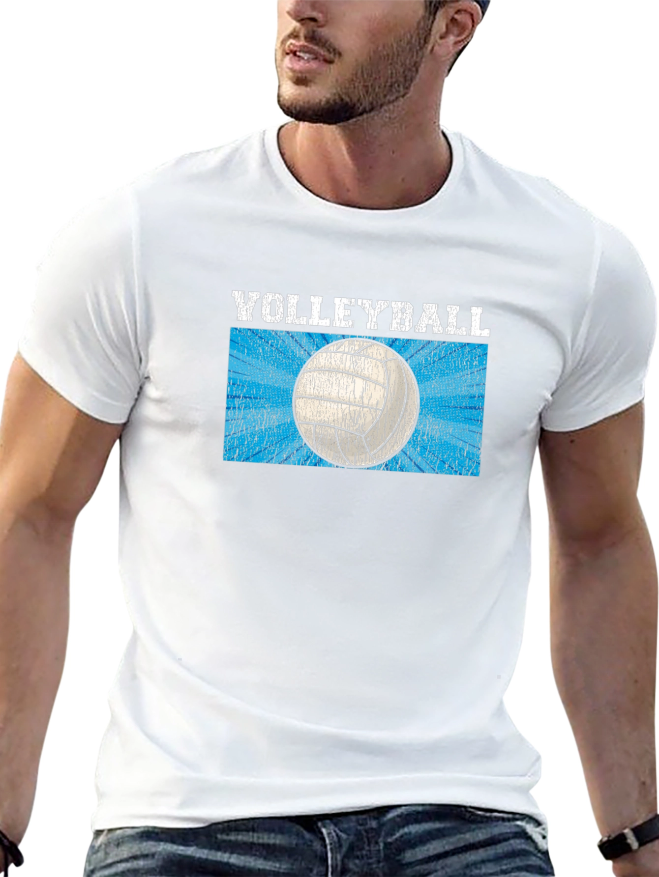 Volleyball Graphic T-Shirt - Black