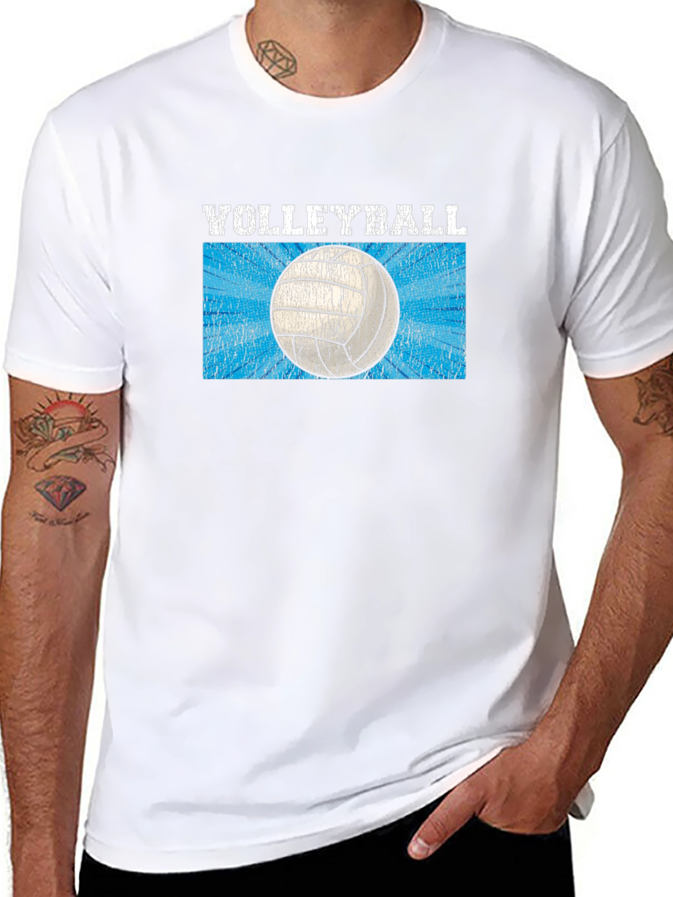 Volleyball Graphic T-Shirt - Black
