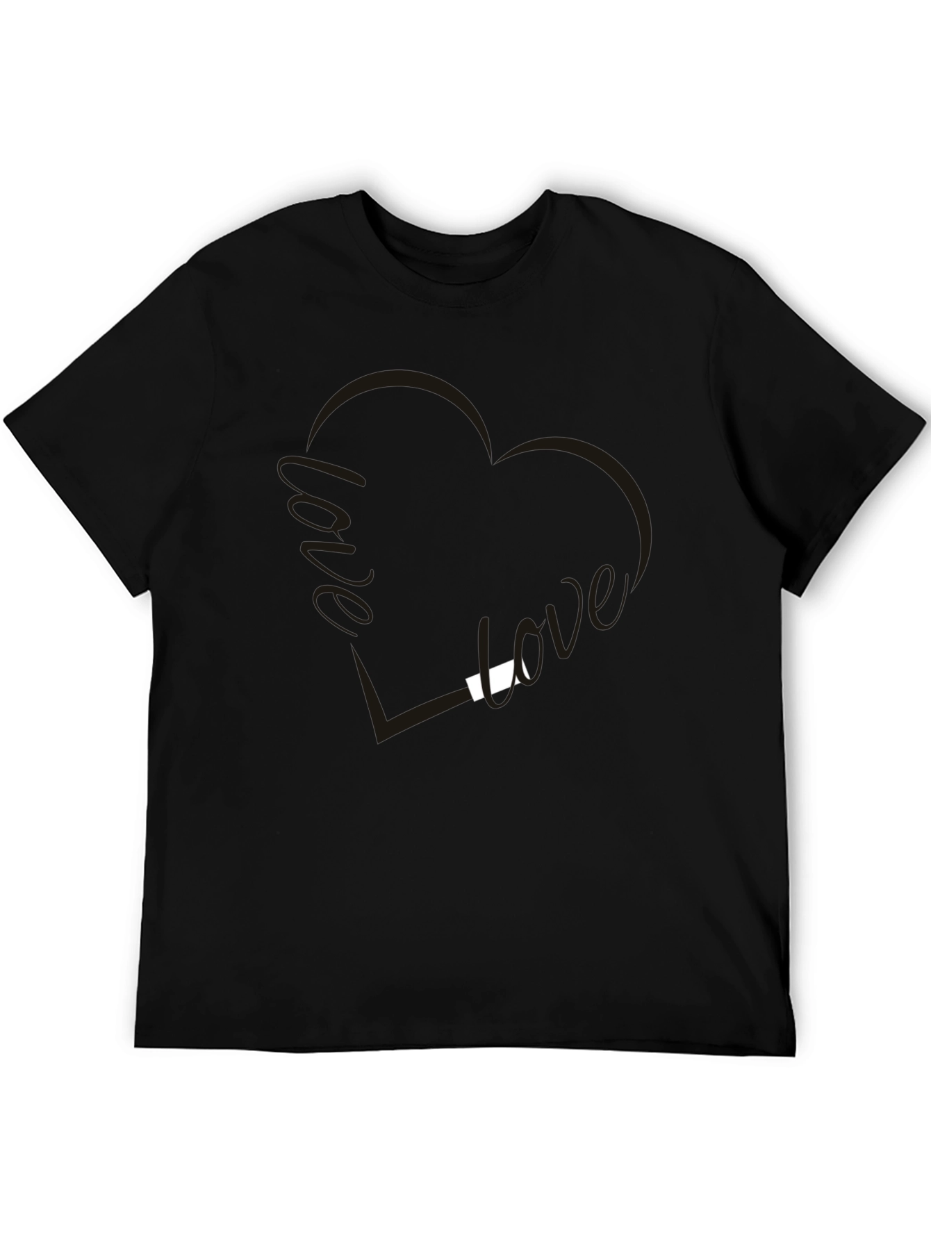 Love Heart Graphic Tee - Soft Cotton Blend Shirt