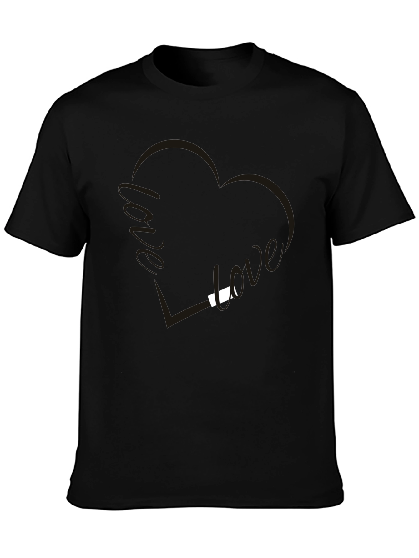 Love Heart Graphic Tee - Soft Cotton Blend Shirt