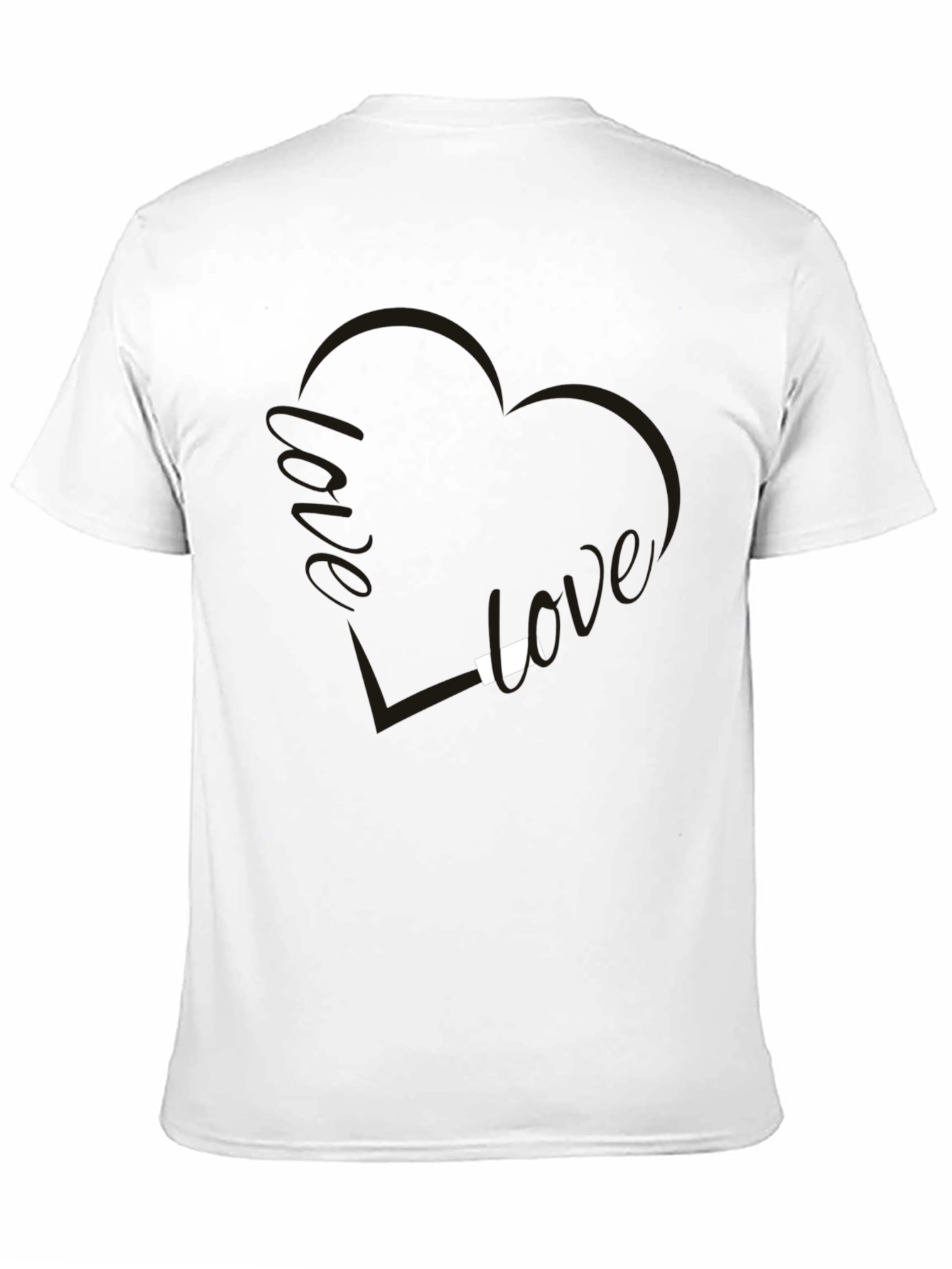 Love Heart Graphic Tee - Soft Cotton Blend Shirt