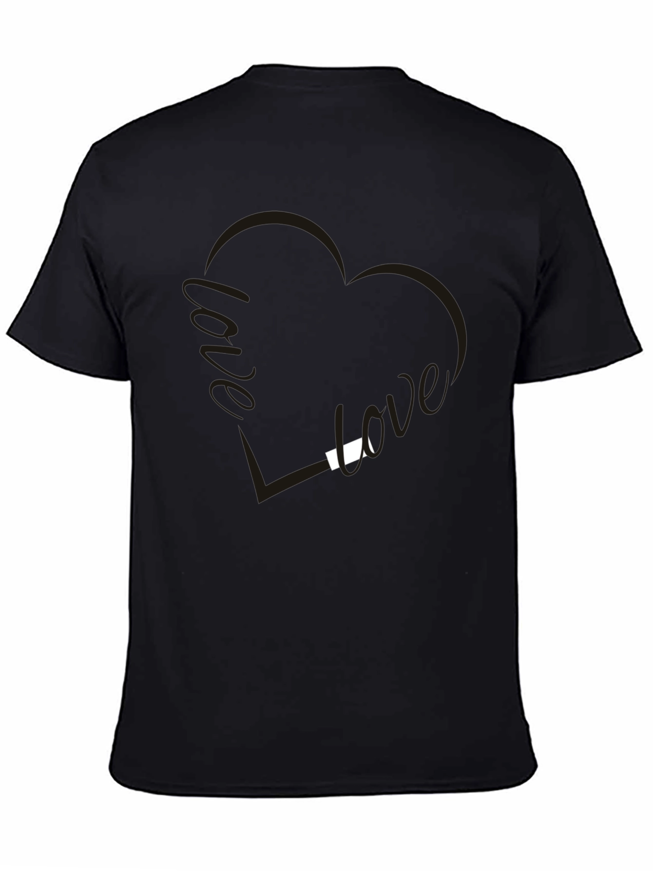 Love Heart Graphic Tee - Soft Cotton Blend Shirt