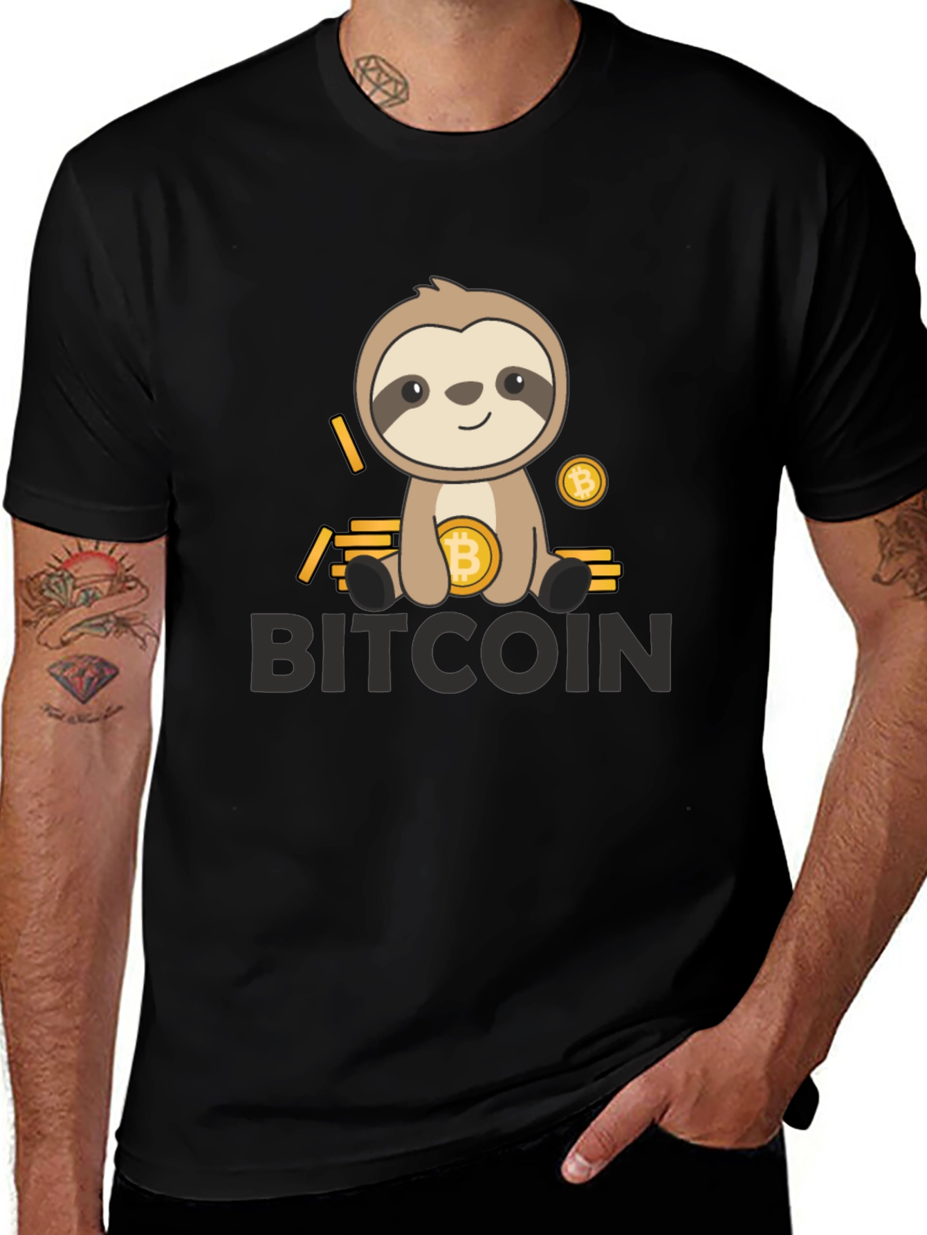 Bitcoin Sloth T-Shirt - Crypto Currency Tee