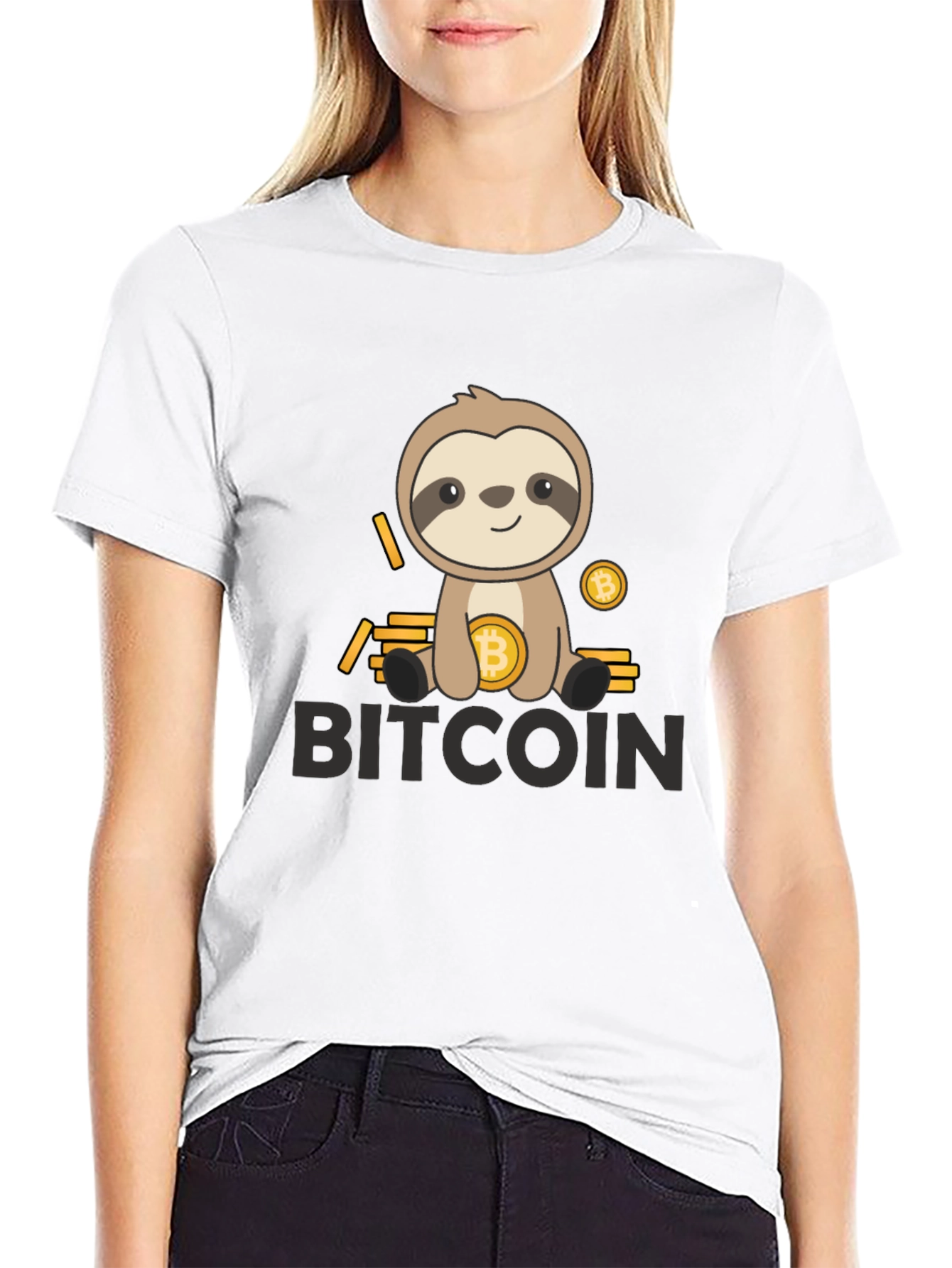 Bitcoin Sloth T-Shirt - Crypto Currency Tee