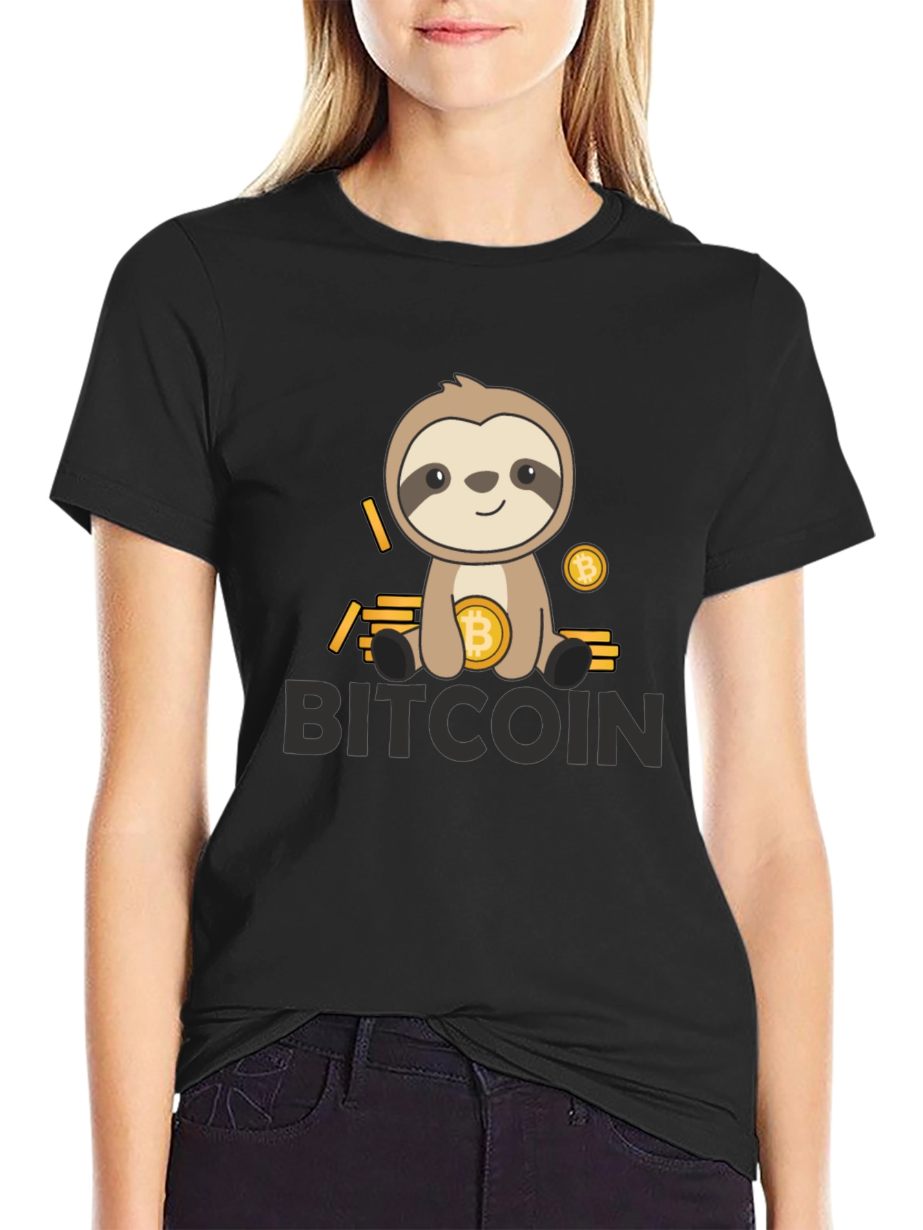 Bitcoin Sloth T-Shirt - Crypto Currency Tee