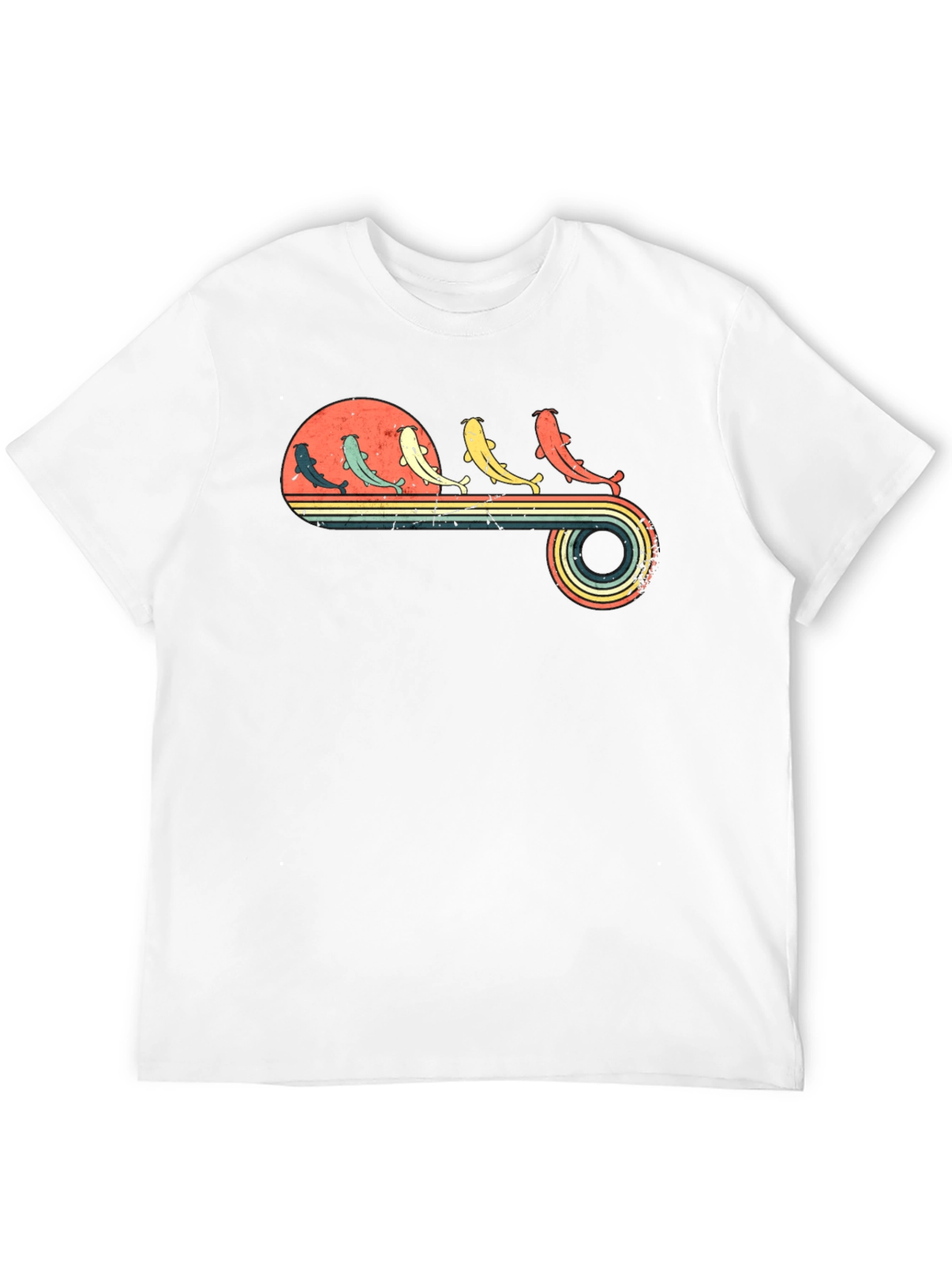 Retro Catfish Sunset Graphic Tee