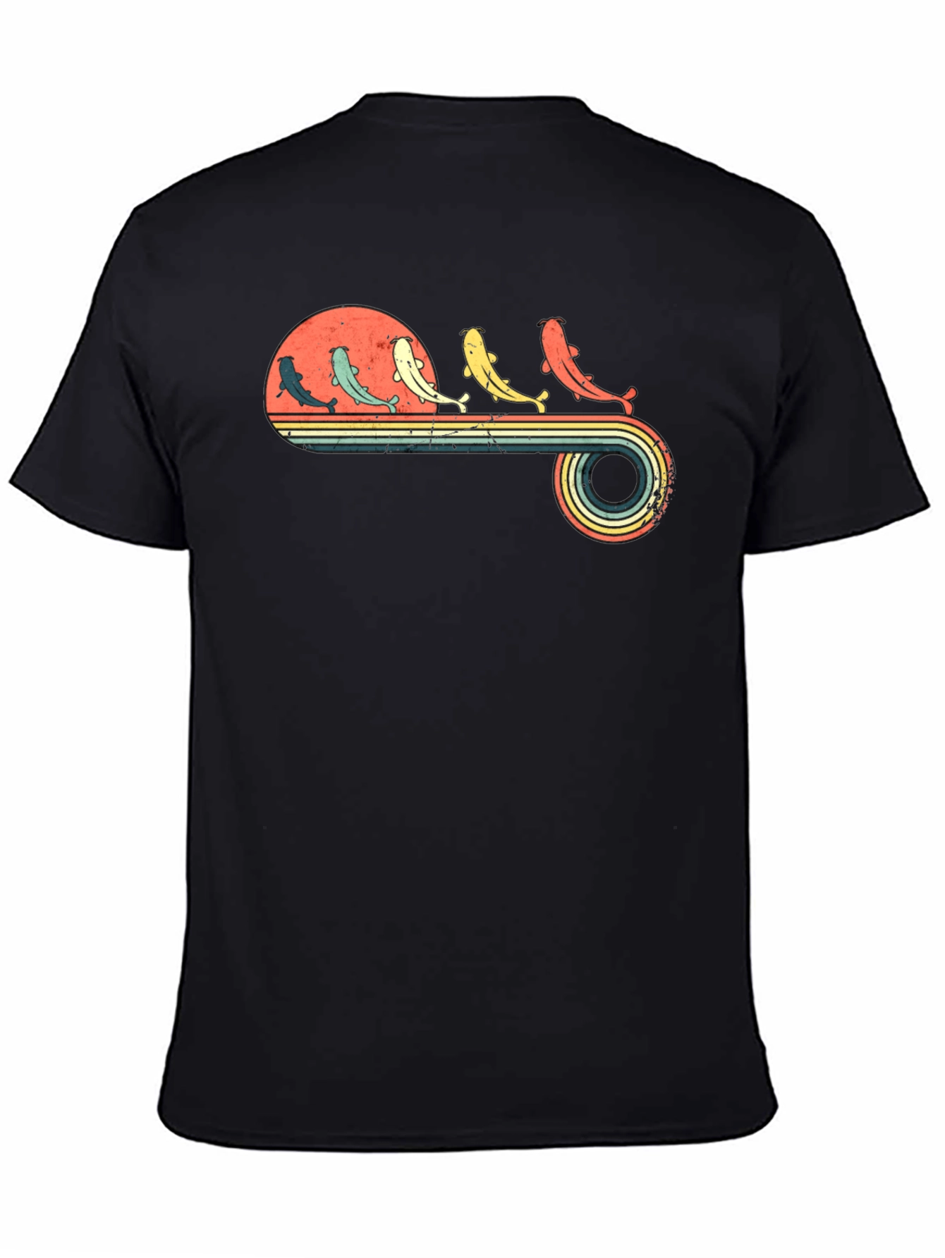 Retro Catfish Sunset Graphic Tee