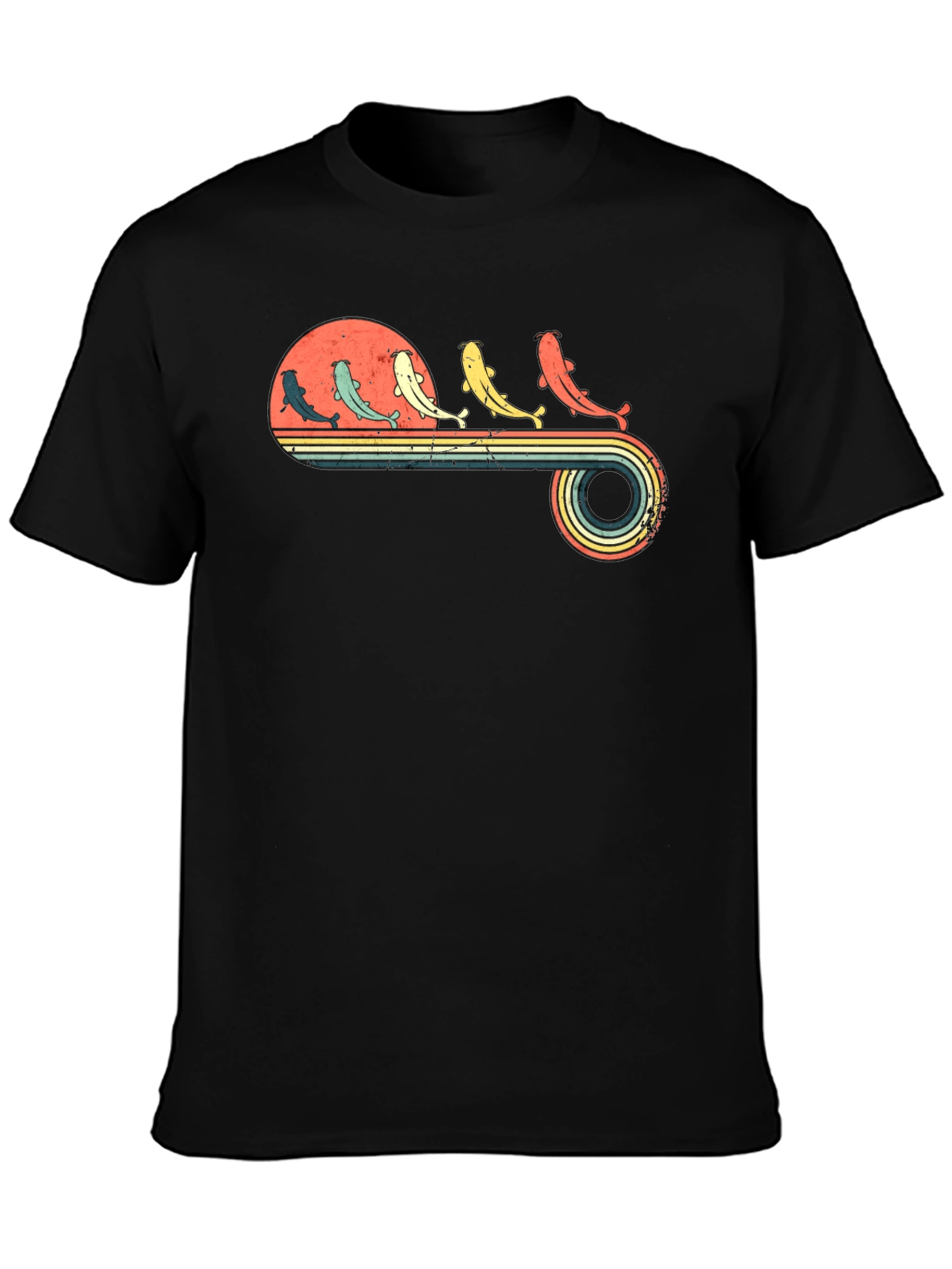 Retro Catfish Sunset Graphic Tee