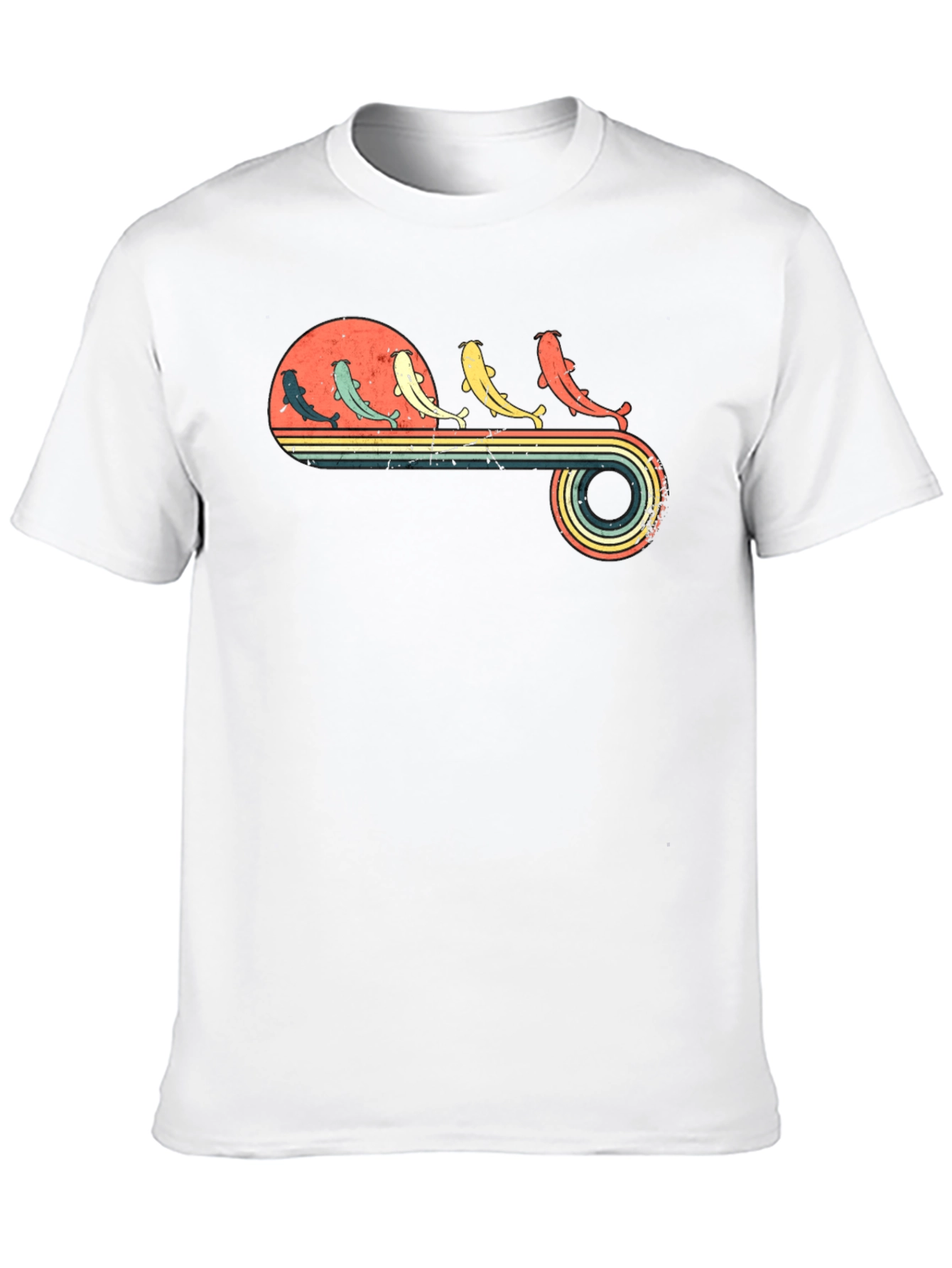 Retro Catfish Sunset Graphic Tee