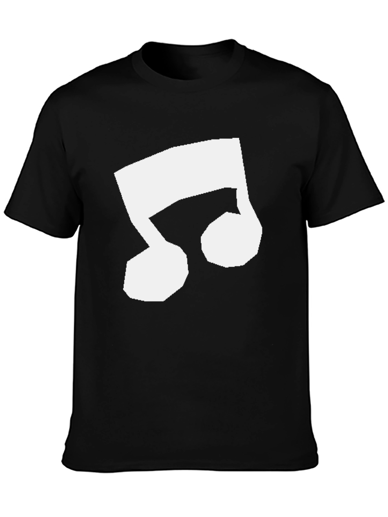 Music Note Graphic Tee - Black Casual Shirt