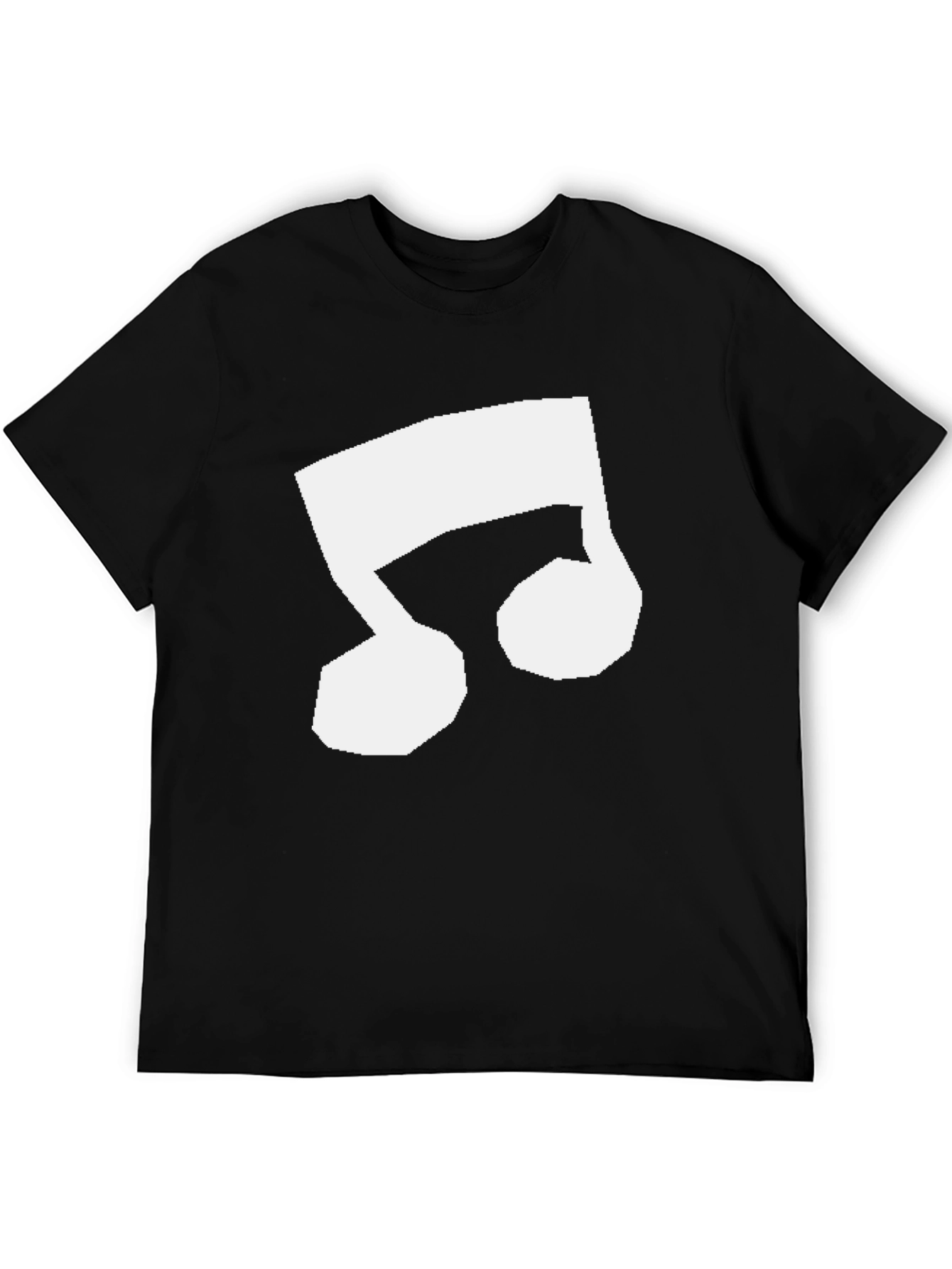 Music Note Graphic Tee - Black Casual Shirt