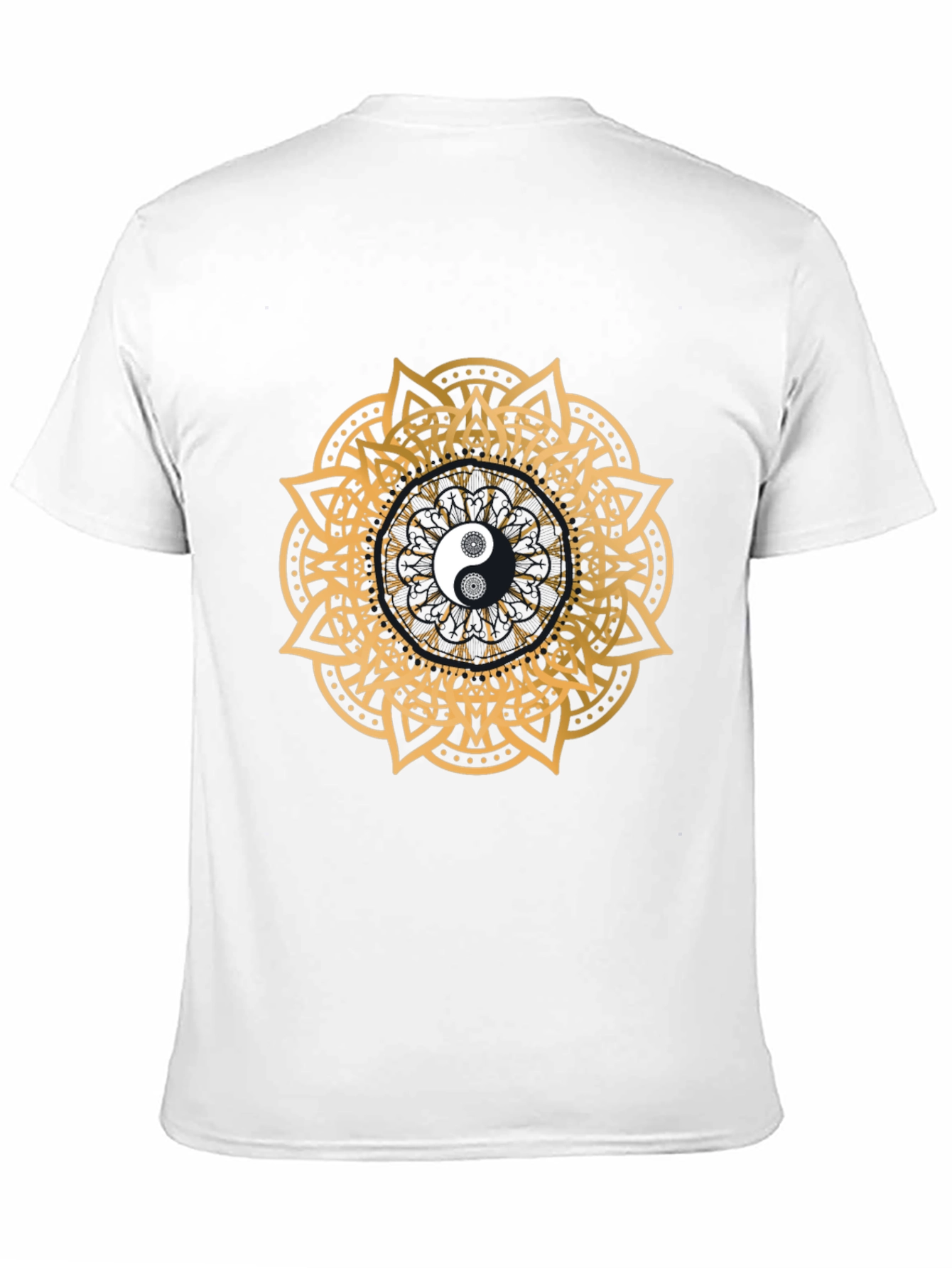 Yin Yang Mandala Graphic Black T-Shirt