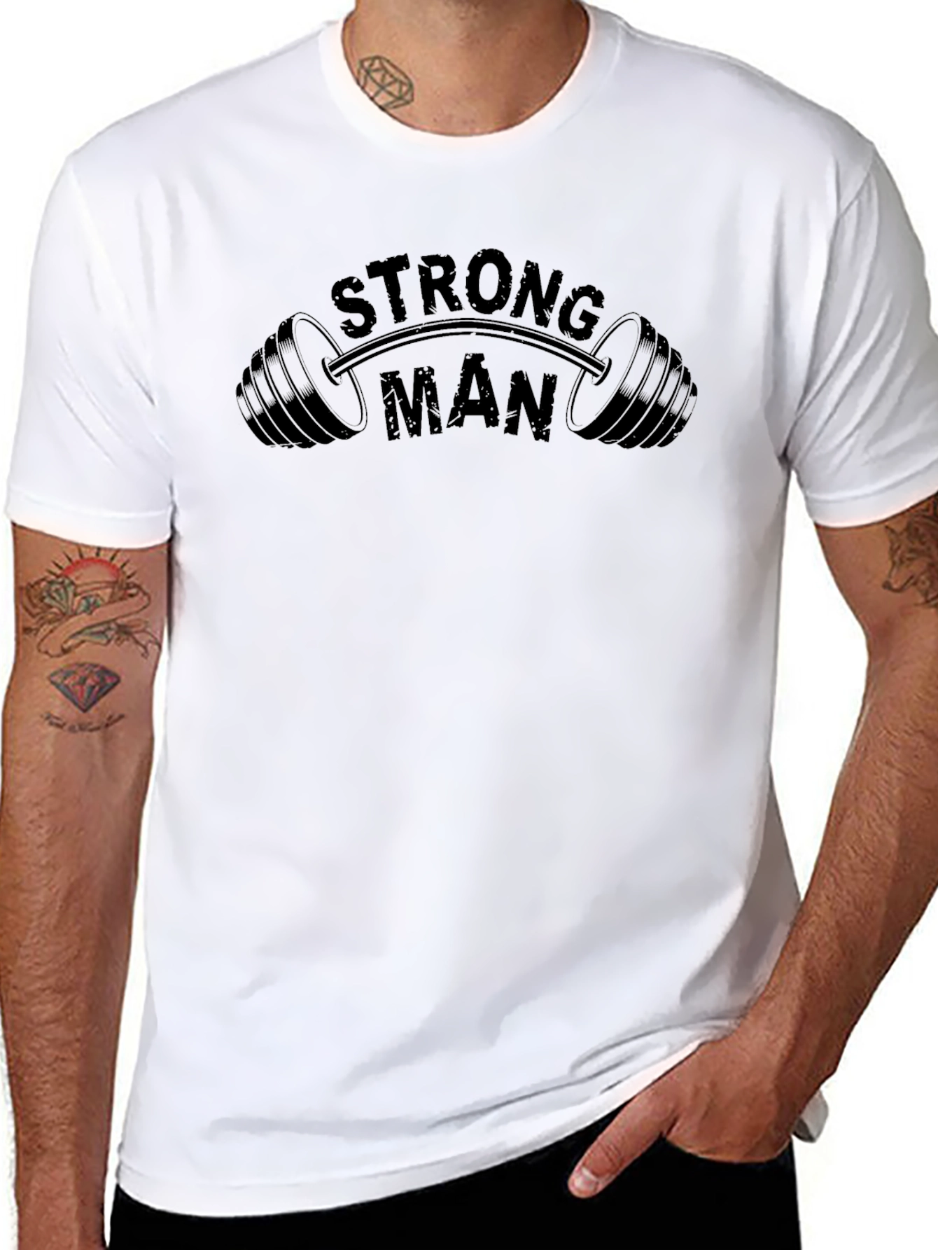 Strong Man Black T-Shirt