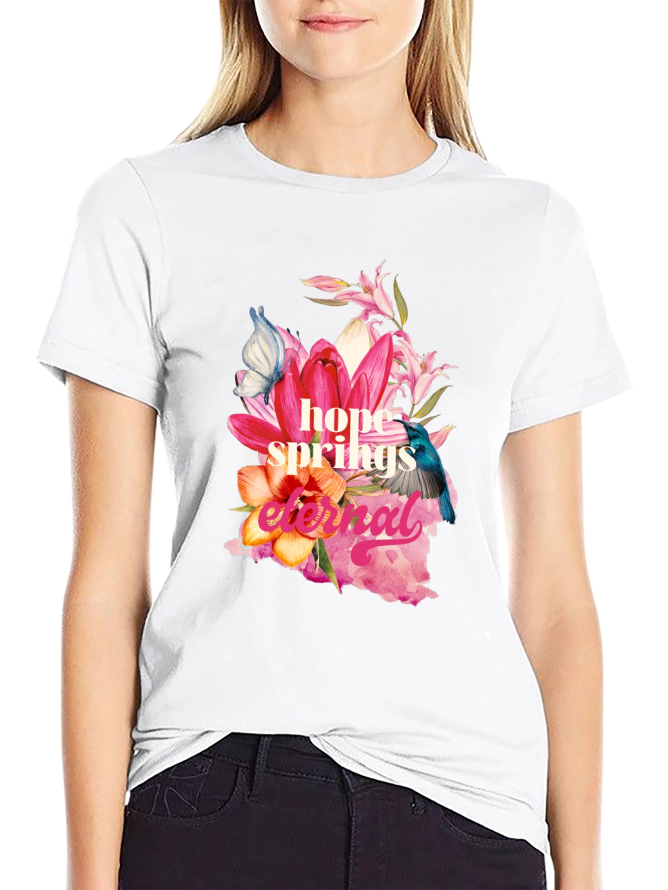 Hope Springs Eternal Floral Graphic Tee