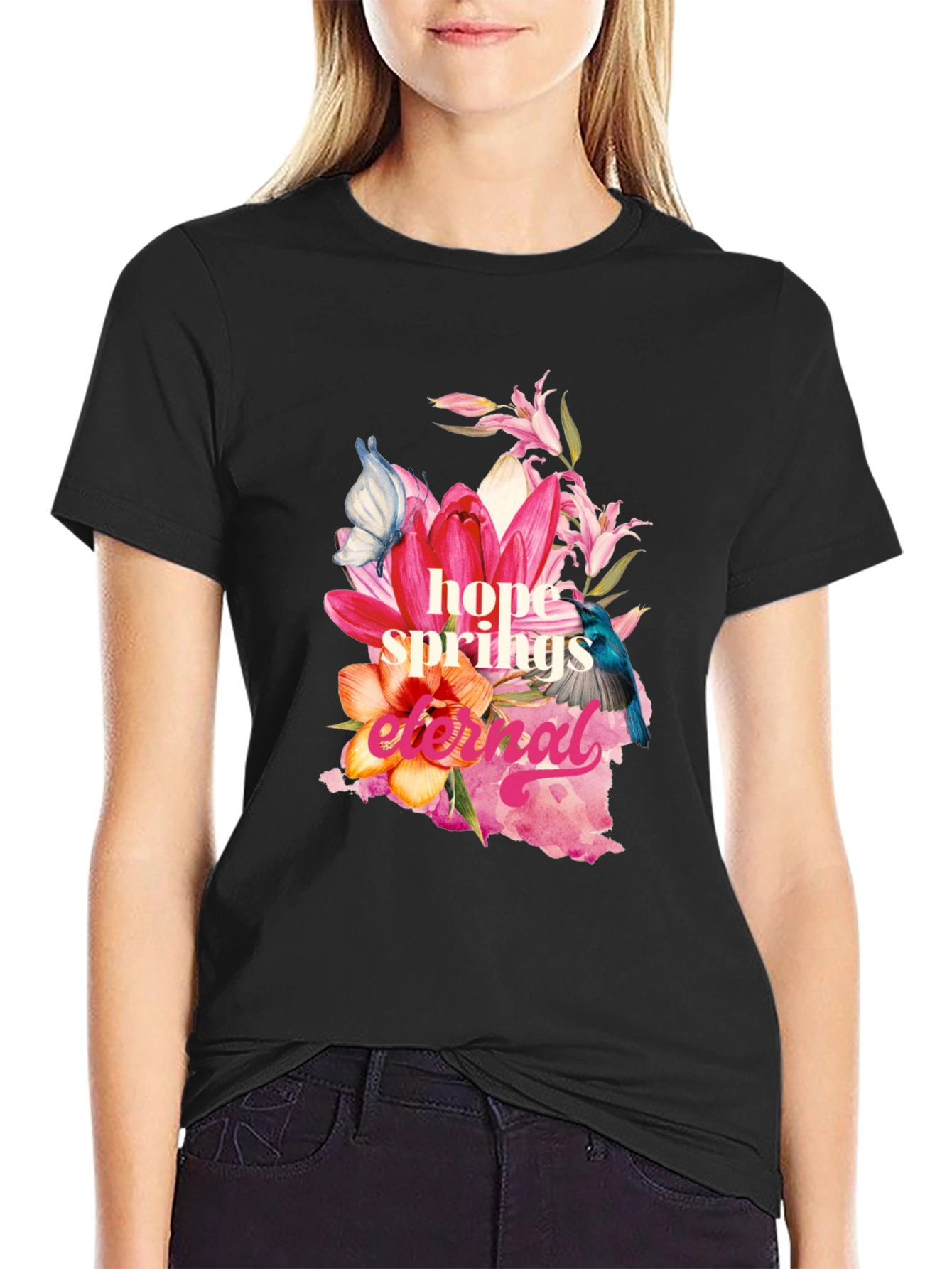 Hope Springs Eternal Floral Graphic Tee