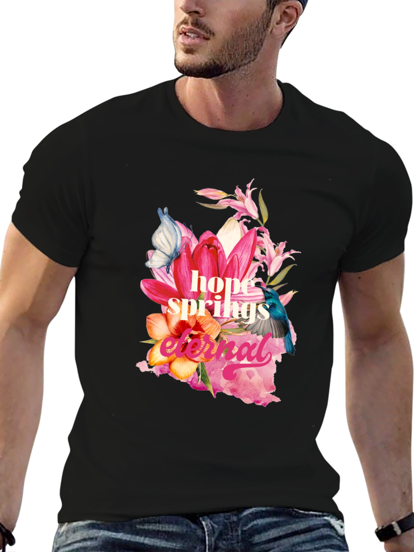 Hope Springs Eternal Floral Graphic Tee