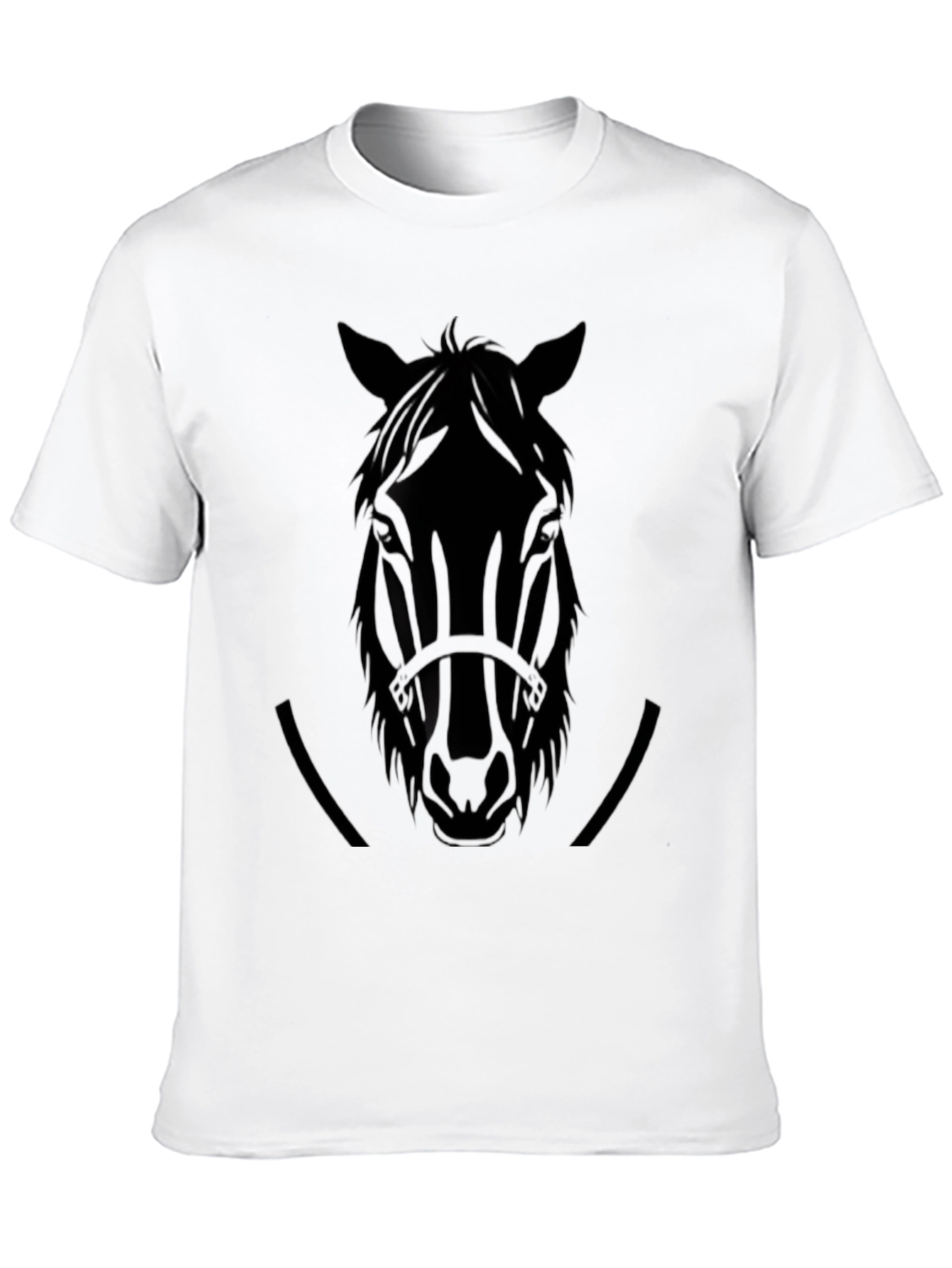 Equestrian Black Horse Head T-Shirt