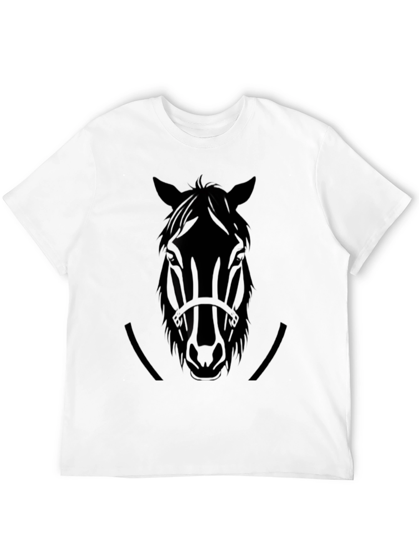 Equestrian Black Horse Head T-Shirt
