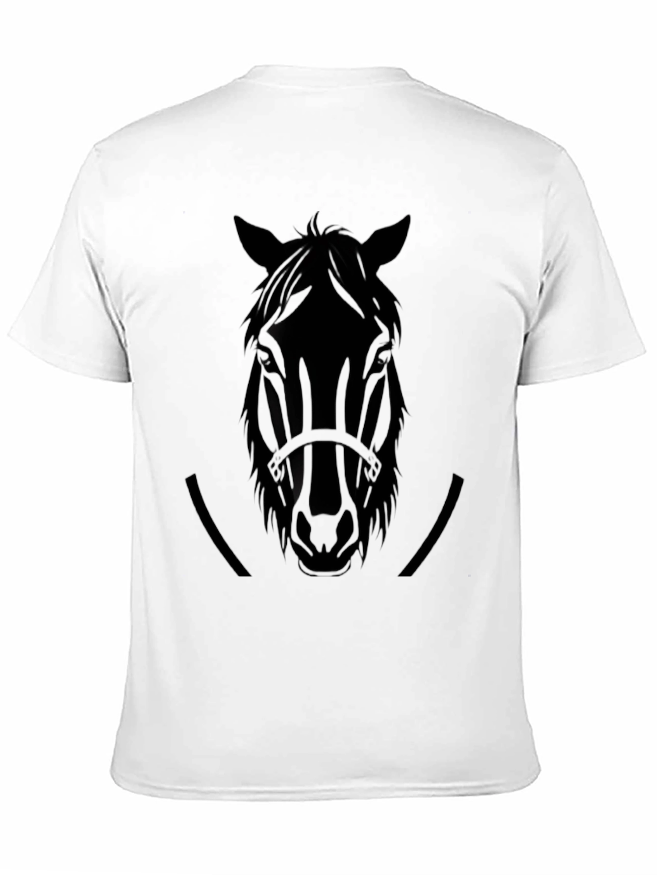 Equestrian Black Horse Head T-Shirt