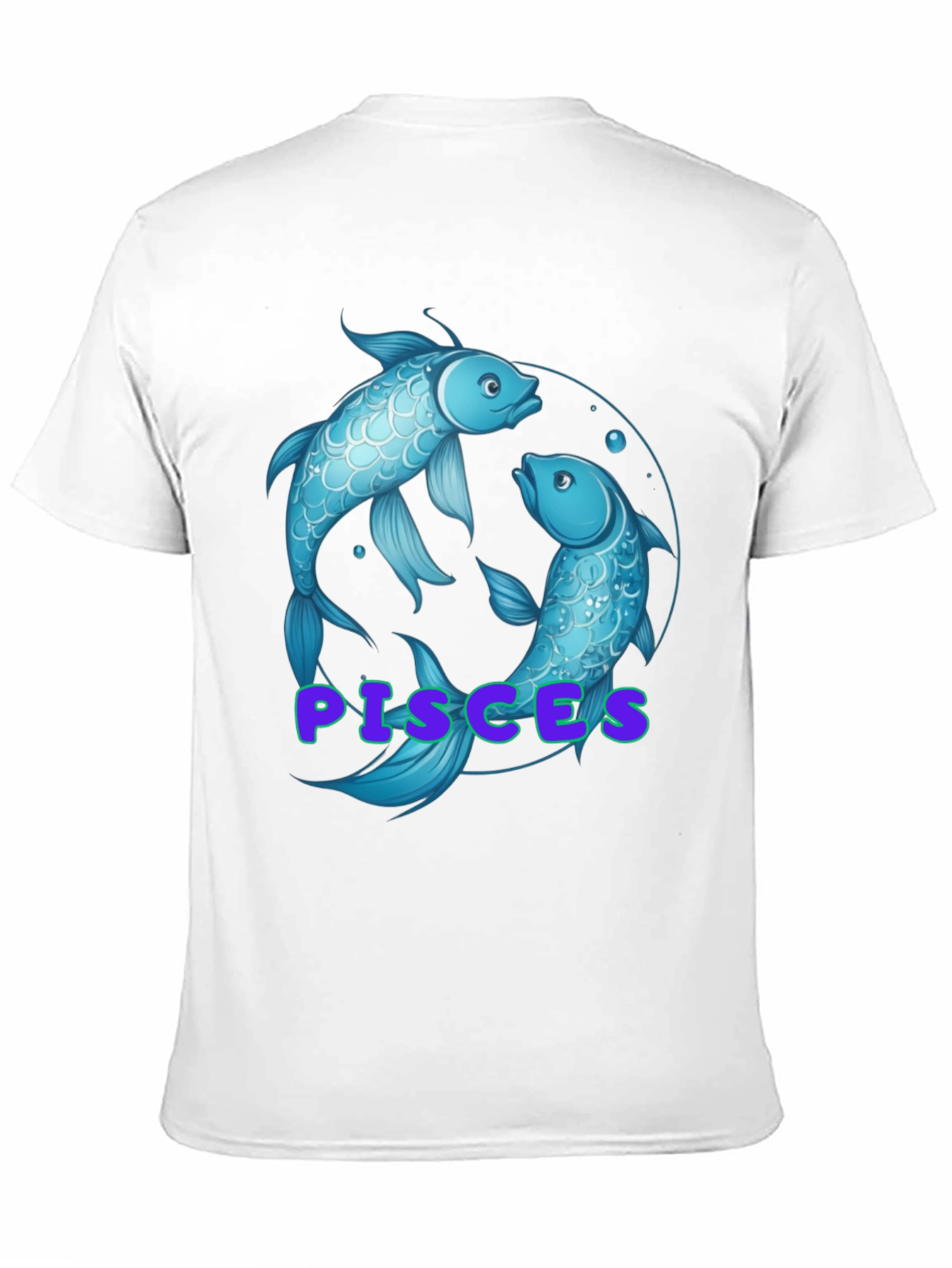 Pisces Zodiac T-Shirt - Black Cotton Graphic Tee