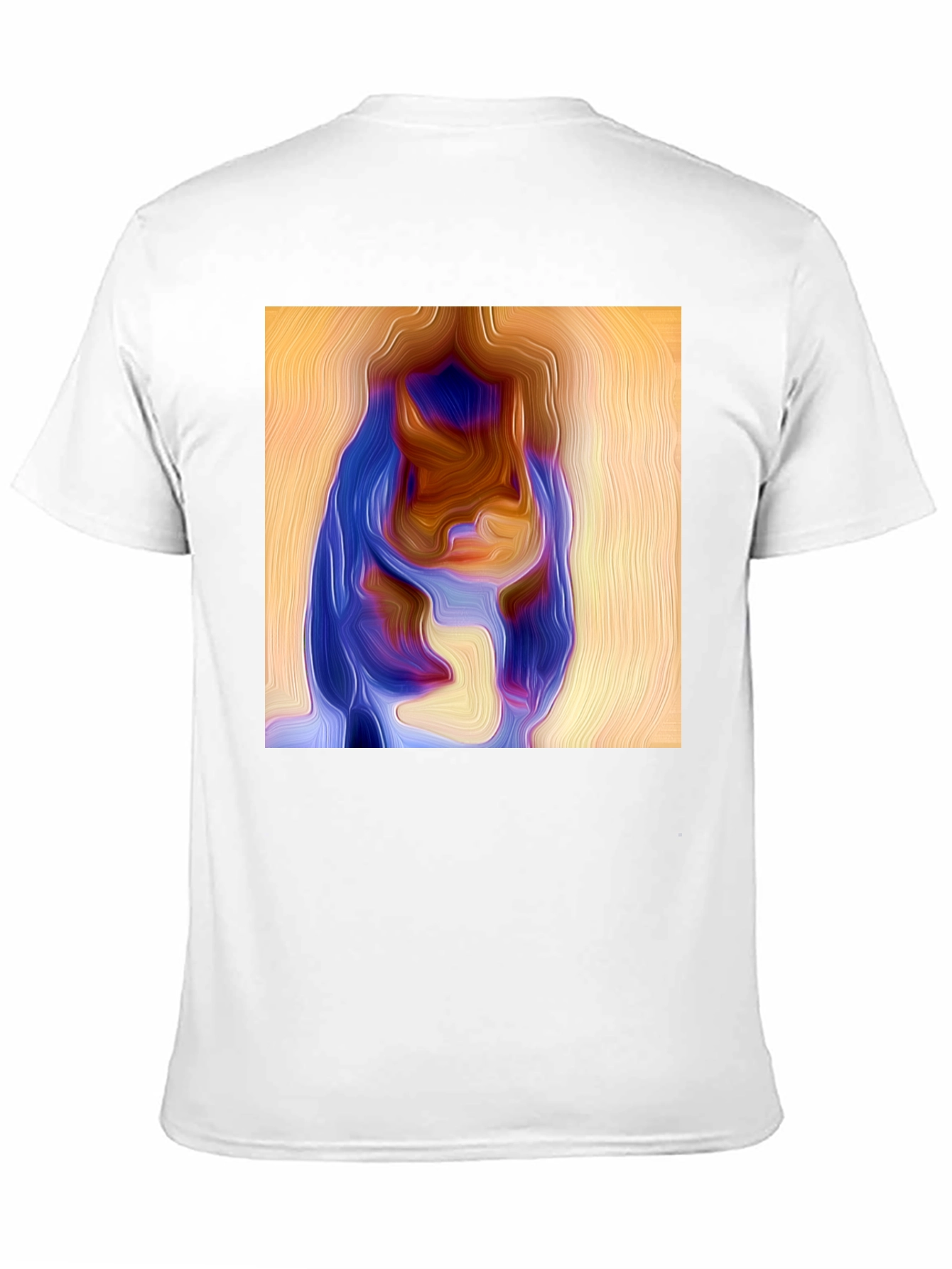 Abstract Portrait Graphic Print Black Tee