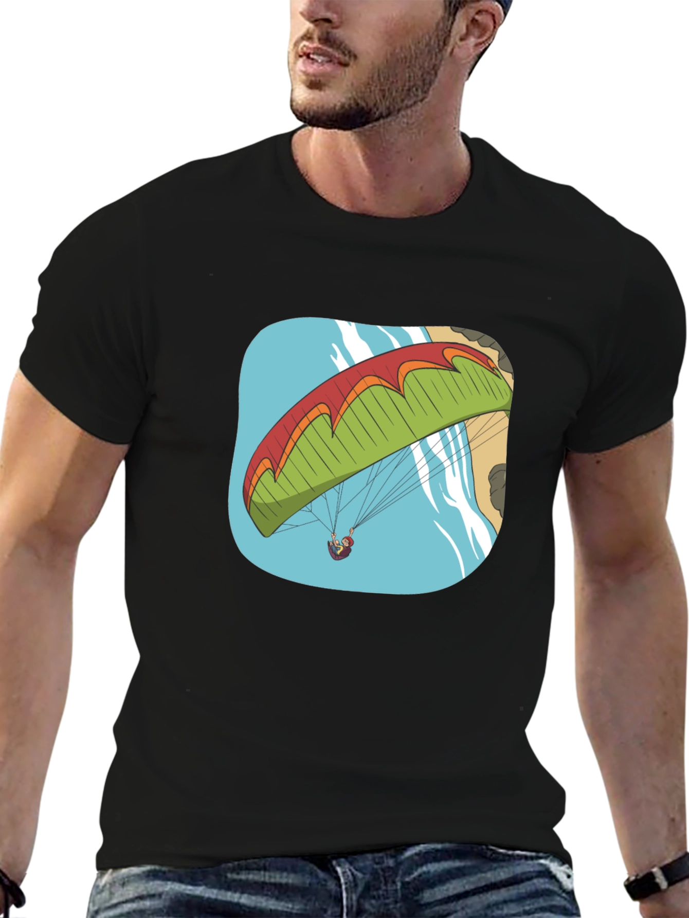 Paragliding Adventure T-Shirt - Black