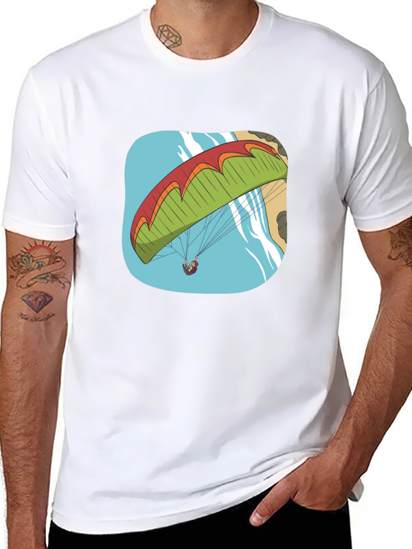 Paragliding Adventure T-Shirt - Black