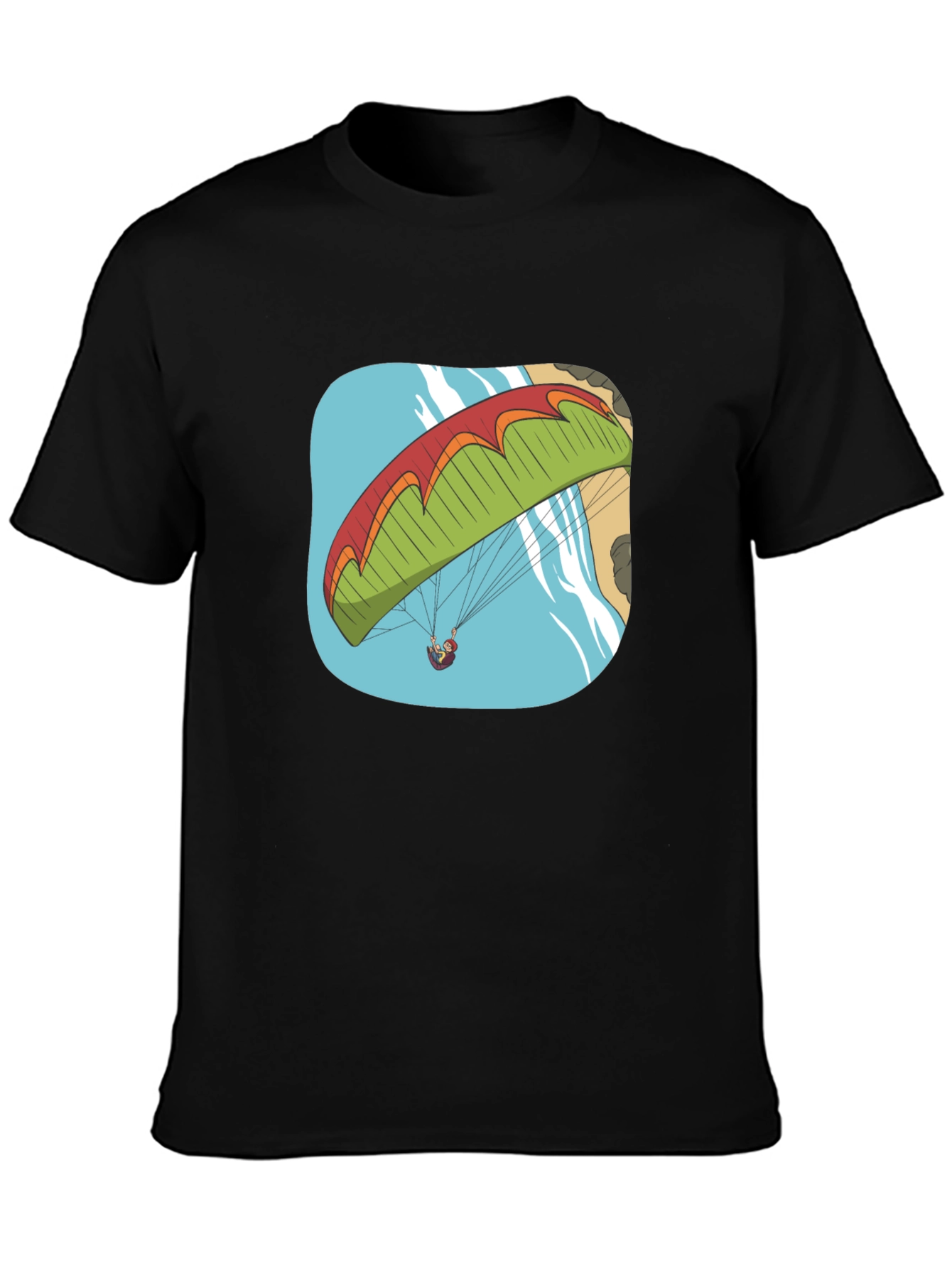Paragliding Adventure T-Shirt - Black