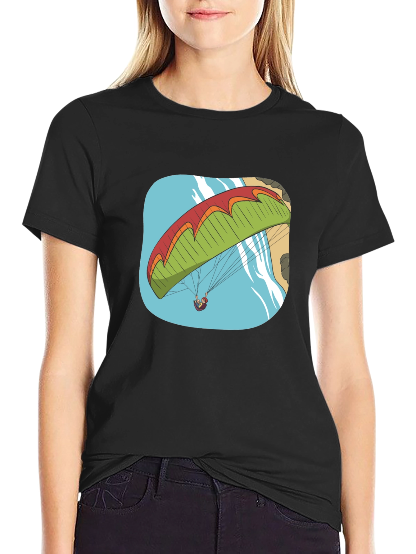 Paragliding Adventure T-Shirt - Black