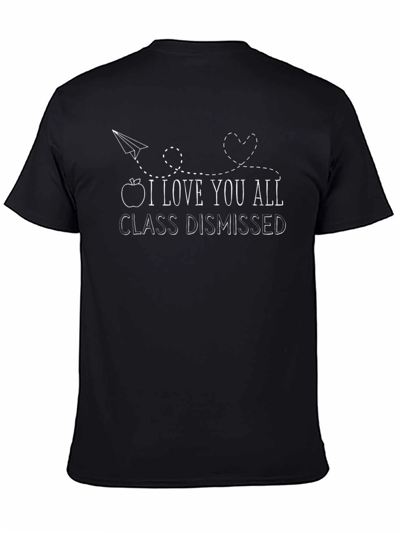 Teacher I Love You All Black T-Shirt