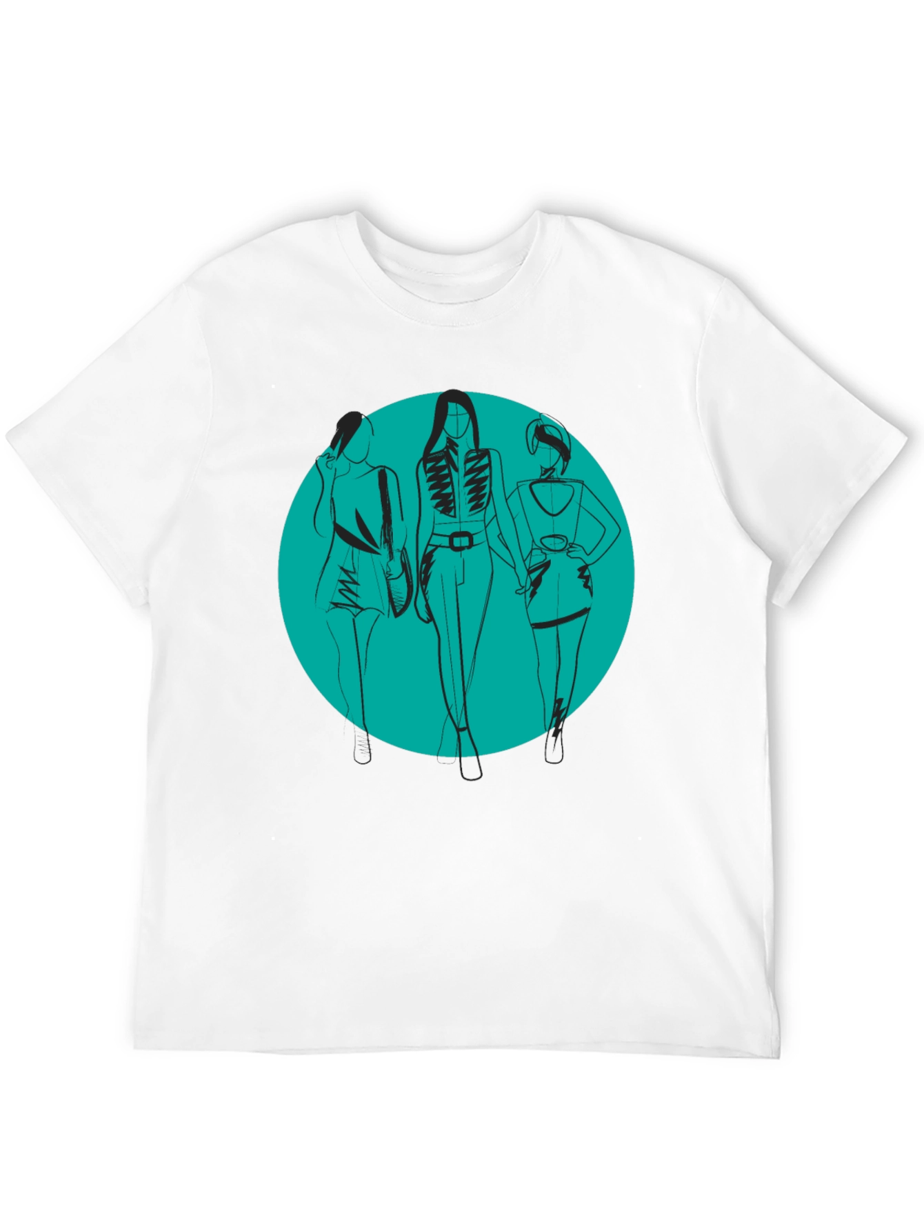 Stylish Women Graphic Tee - Black