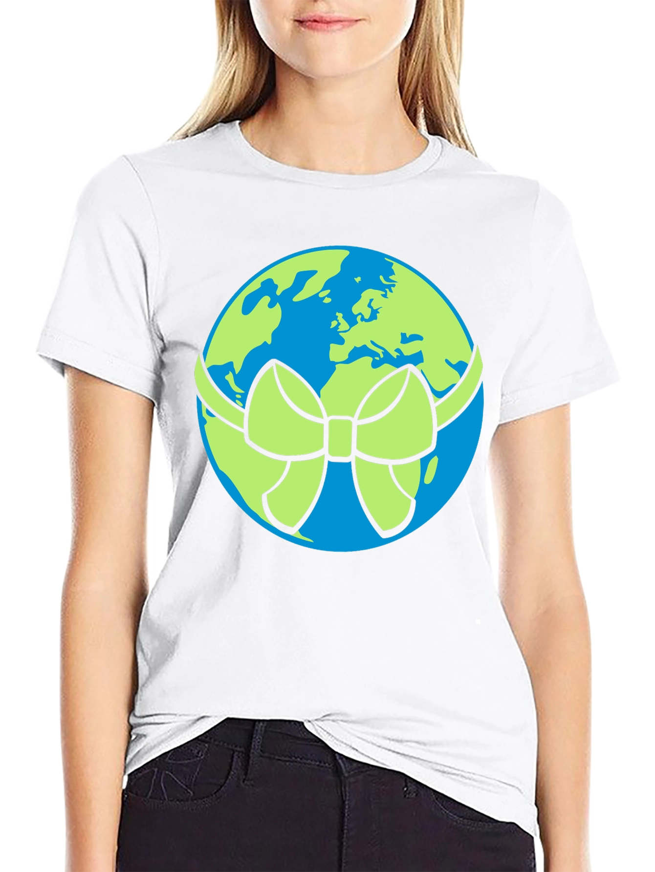 Earth Day T-Shirt - Planet Gift Bow Design