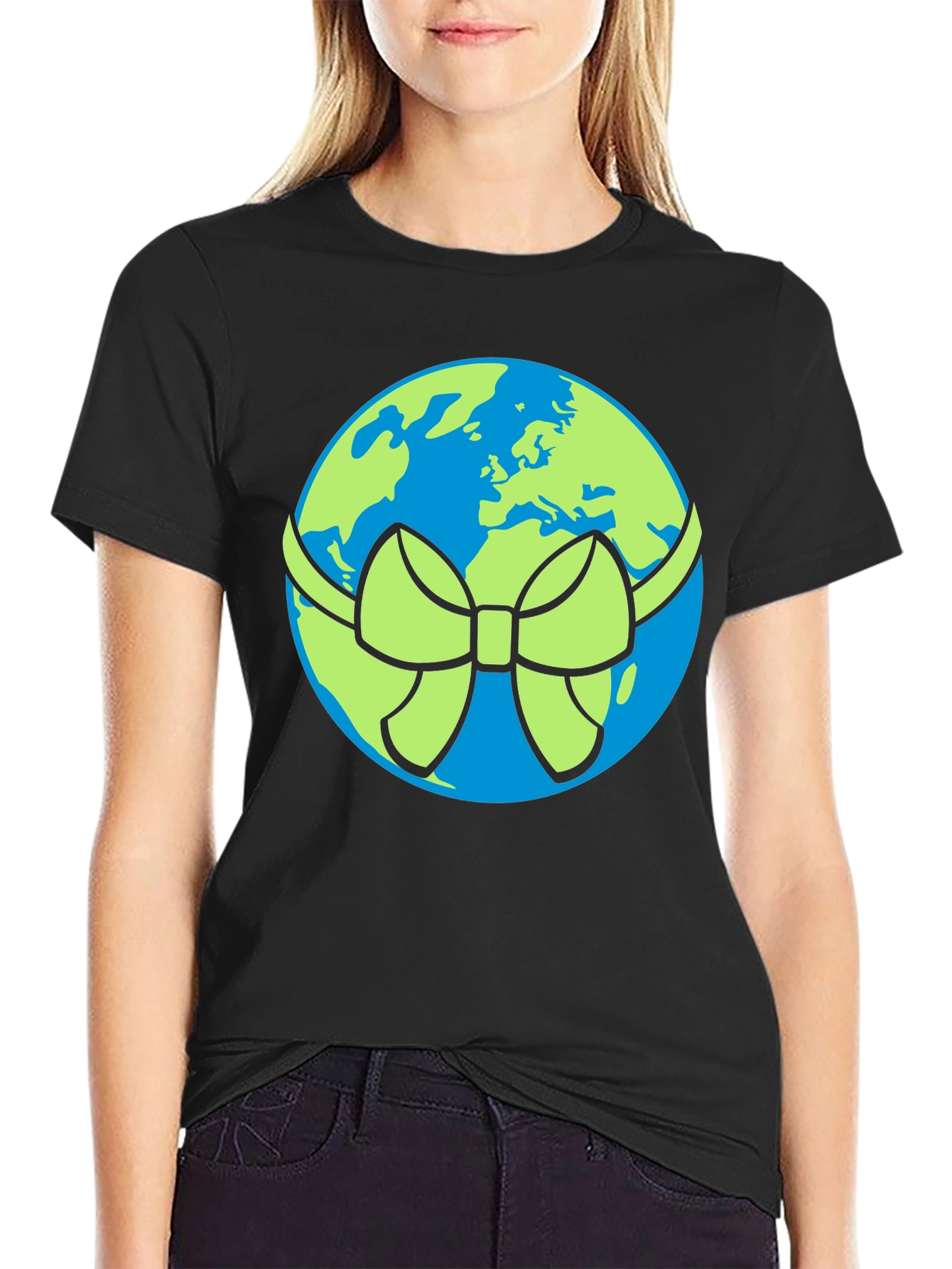 Earth Day T-Shirt - Planet Gift Bow Design