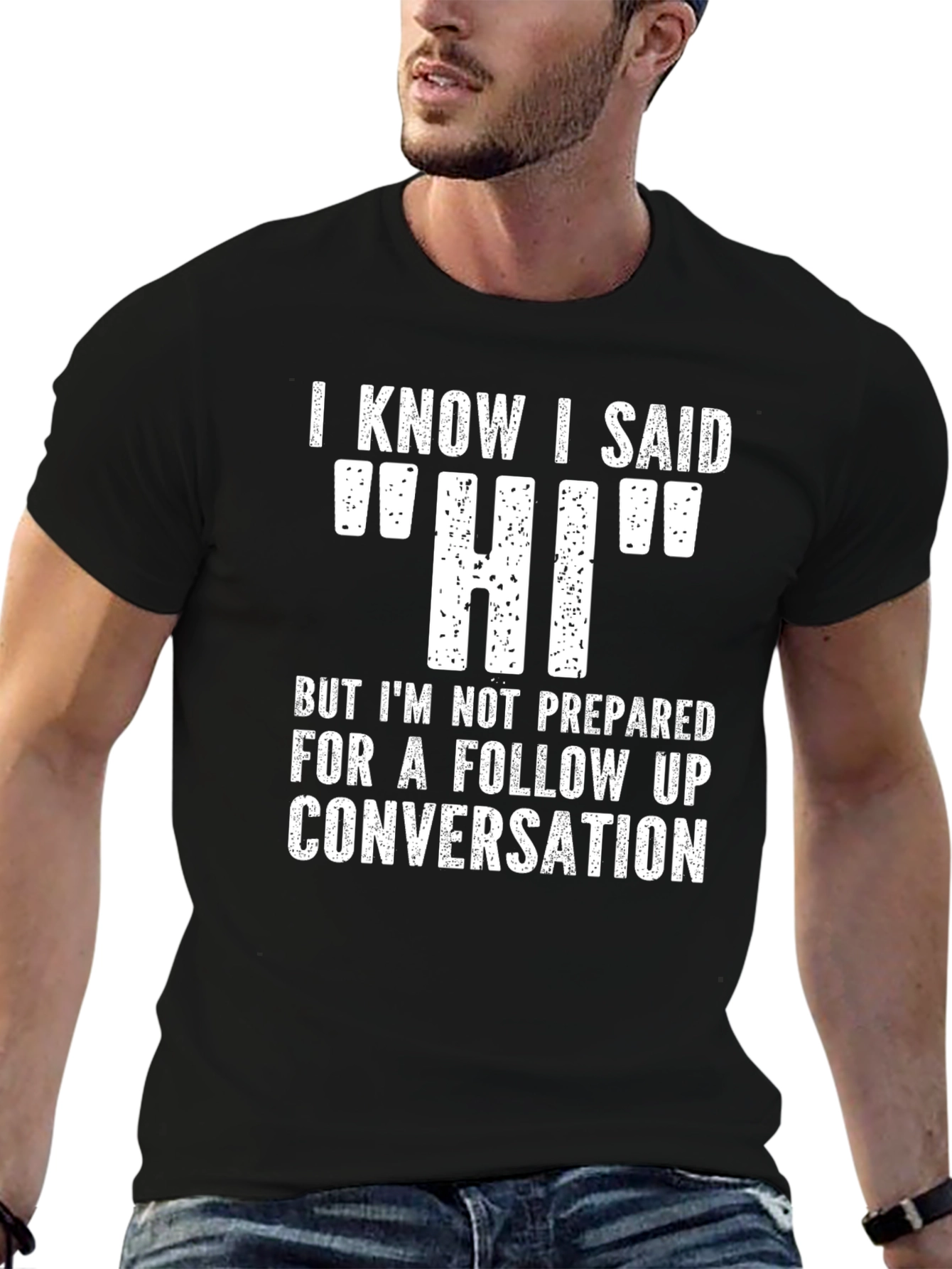 Funny Hi Introvert T-Shirt