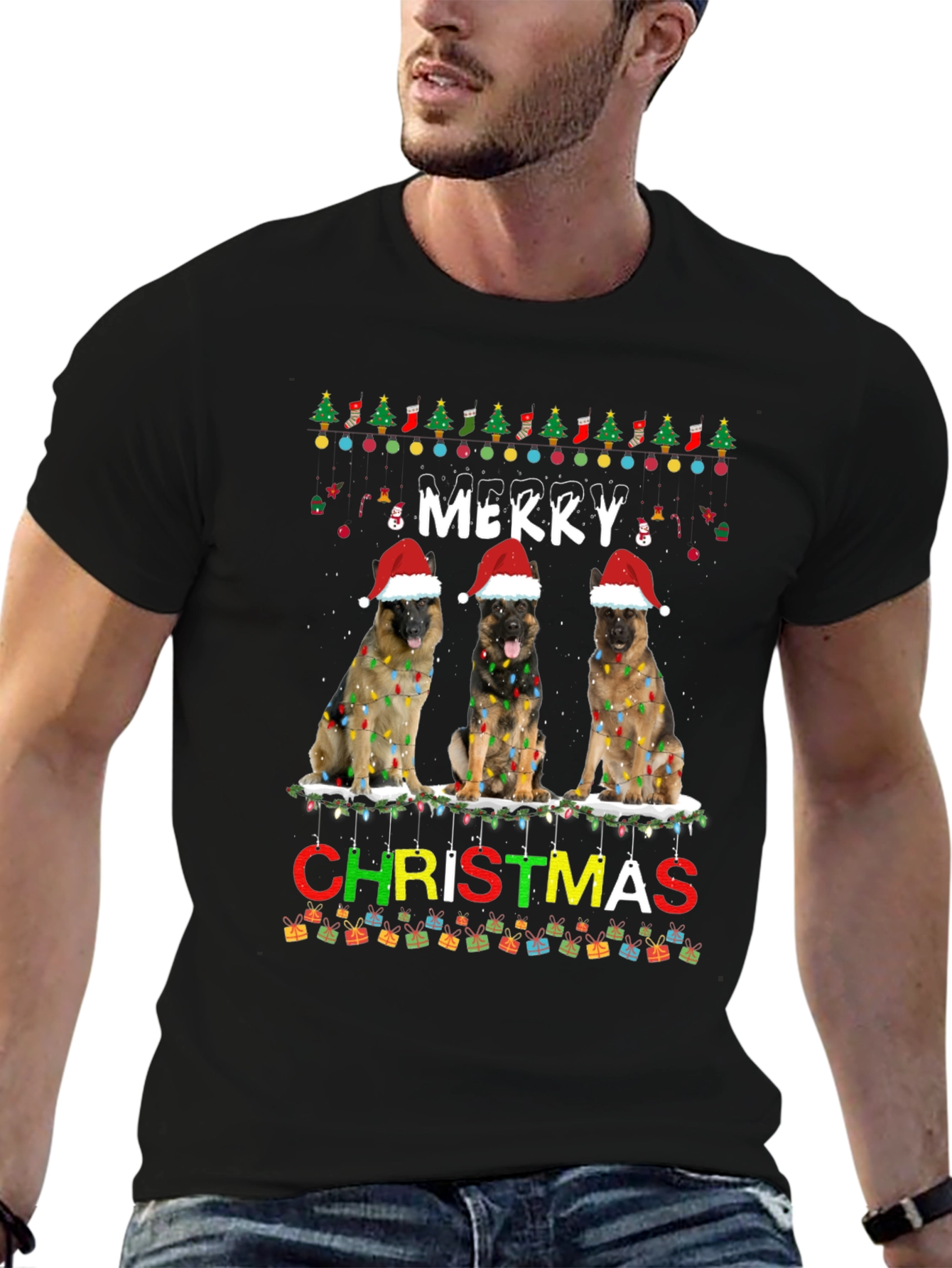 Merry Christmas Dog T-Shirt
